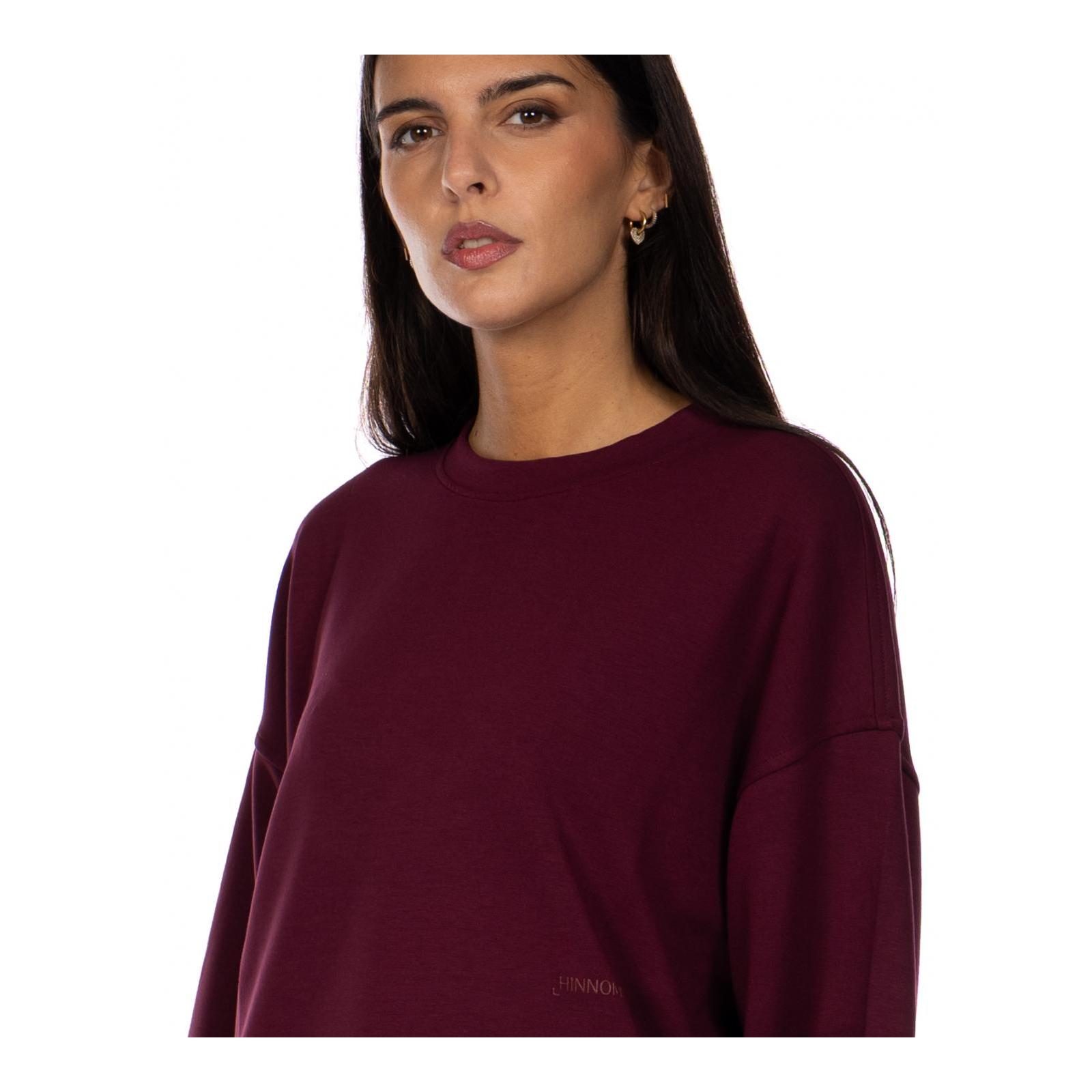 FELPA PARICOLLO CORTA IN VISCOSA bordeaux