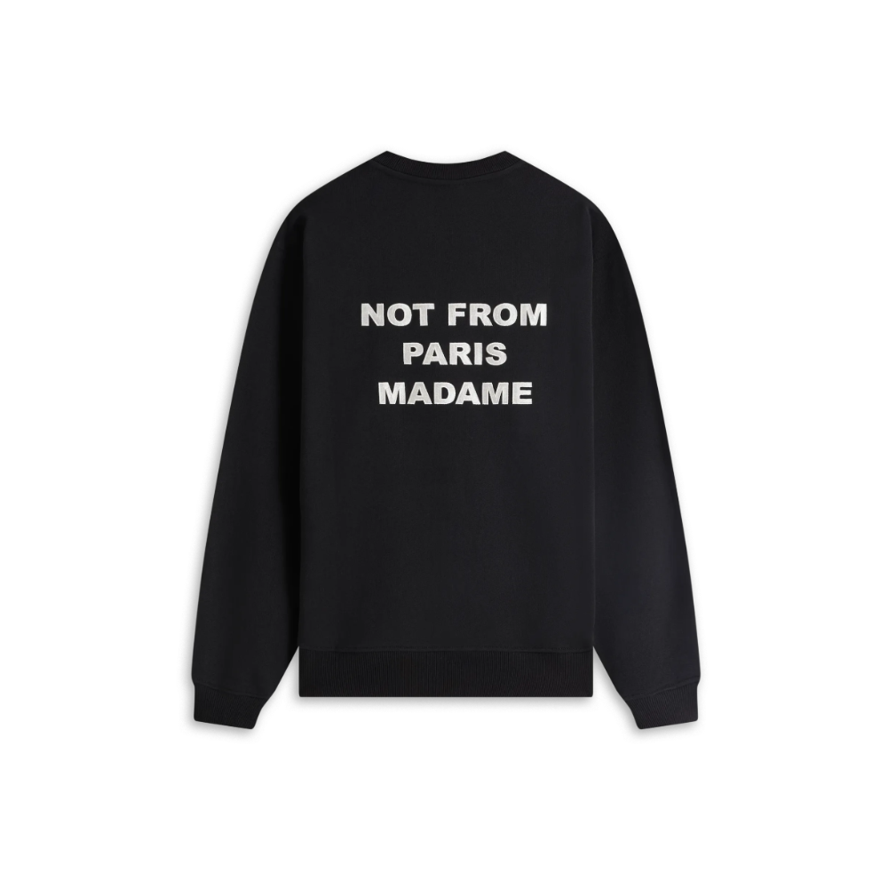 DRÔLE DE MONISEUR Felpa Girocollo Sweatshirt Slogan Black