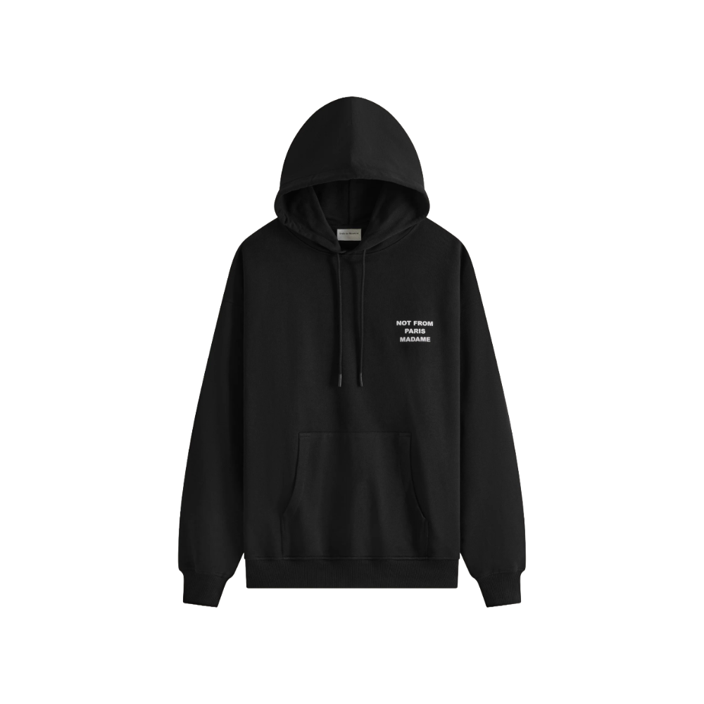 DRÔLE DE MONISEUR Felpa Cappuccio Hoodie Slogan Black 