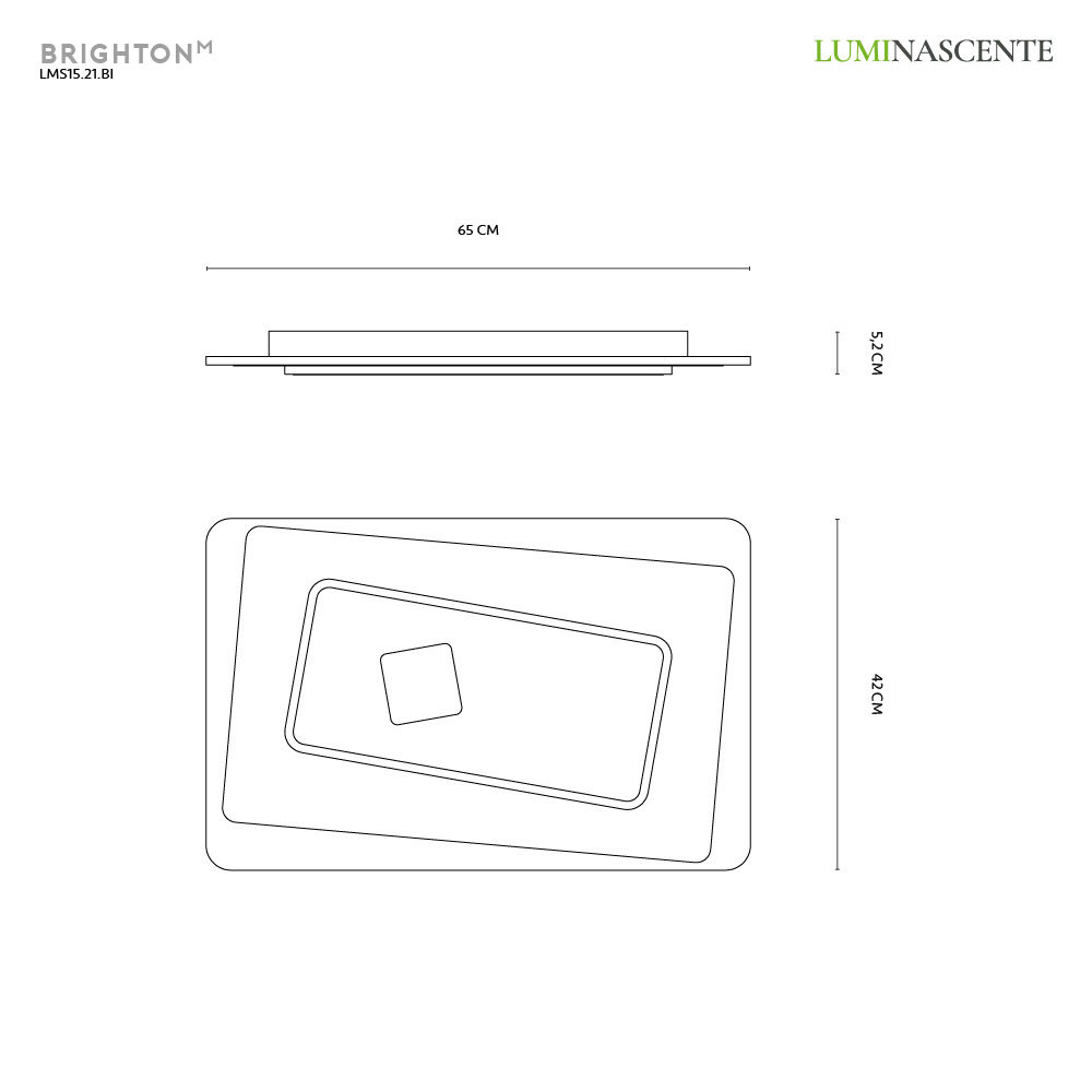 BRIGHTON M PLAFONIERA BIANCO 60W 3000K-4000K