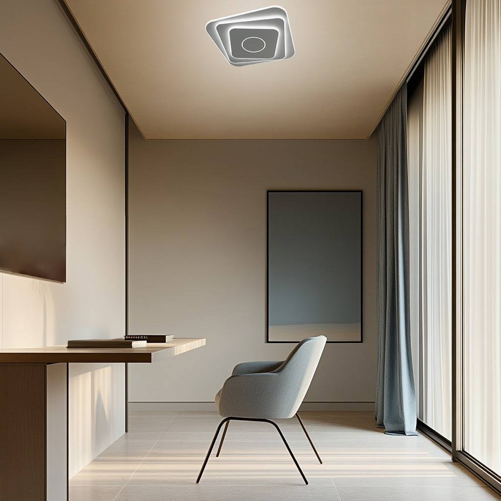 SQUARE 3/S PLAFONIERA BIANCO 38W 3000K-4000K