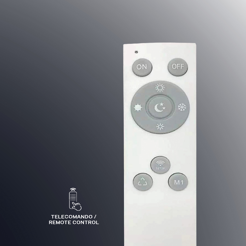 CANOPY PLAFONIERA SMART BIANCO+CROMO 52W 3000K-4000K-6000K