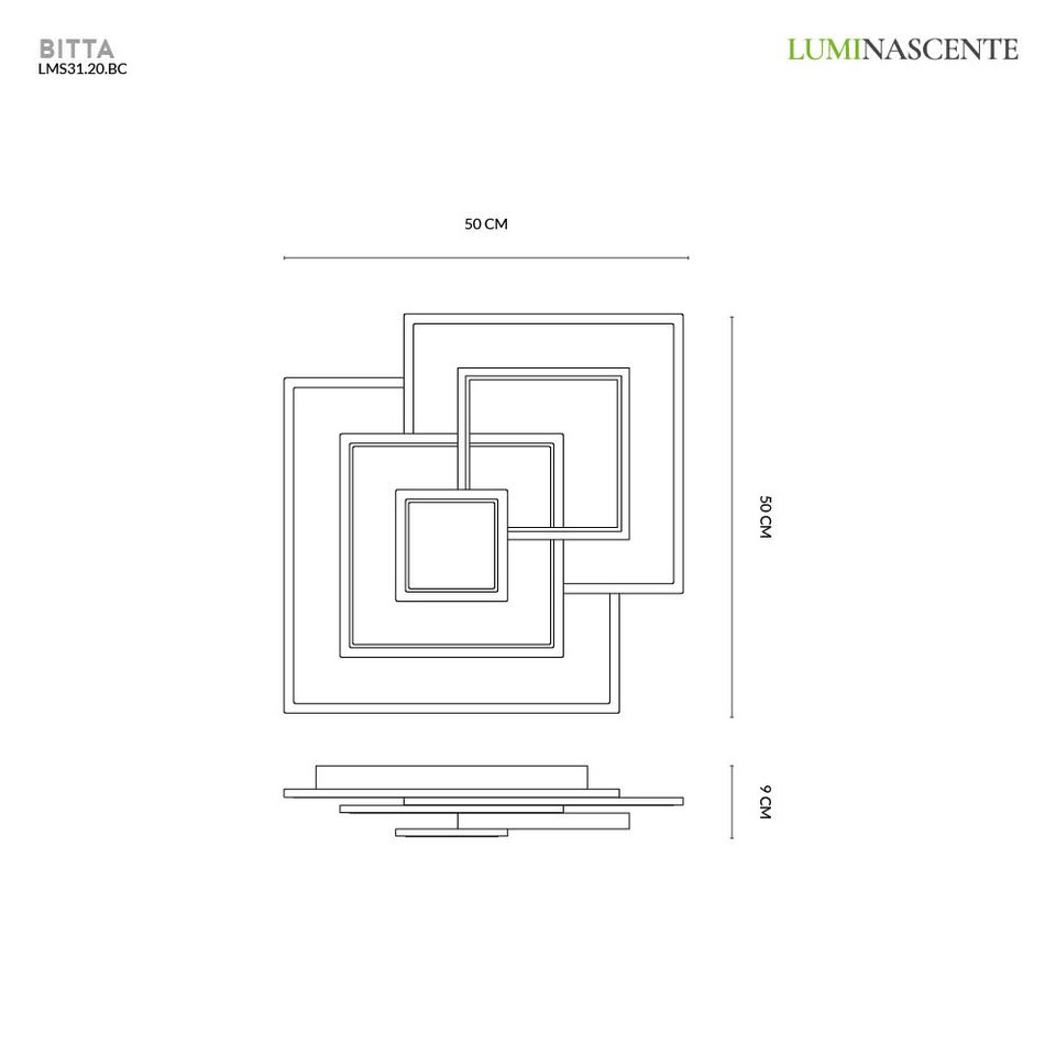 BITTA PLAFONIERA BIANCO 40W 3000K-4000K 