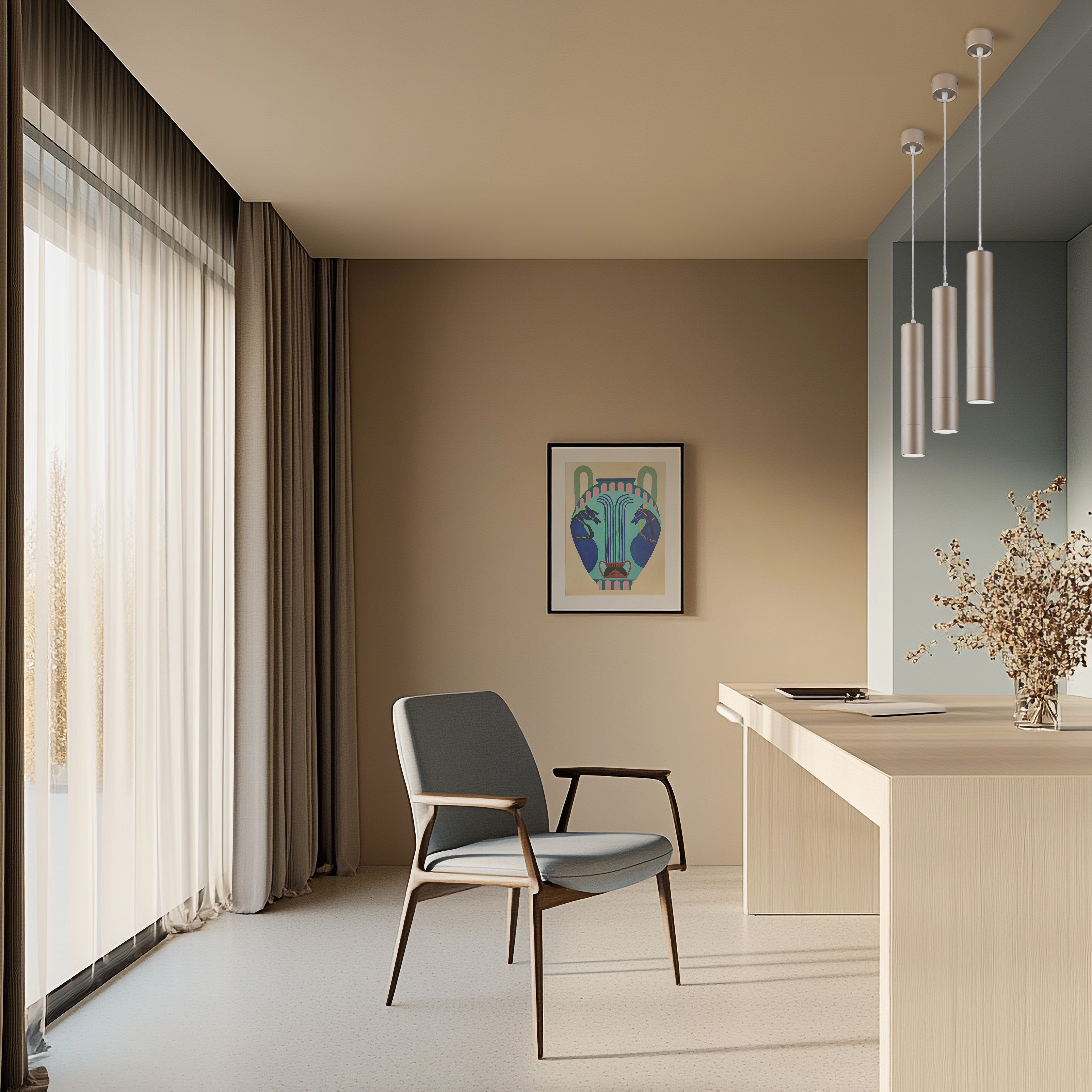 NALA SOSPENSIONE SABBIA 1x10W GU10