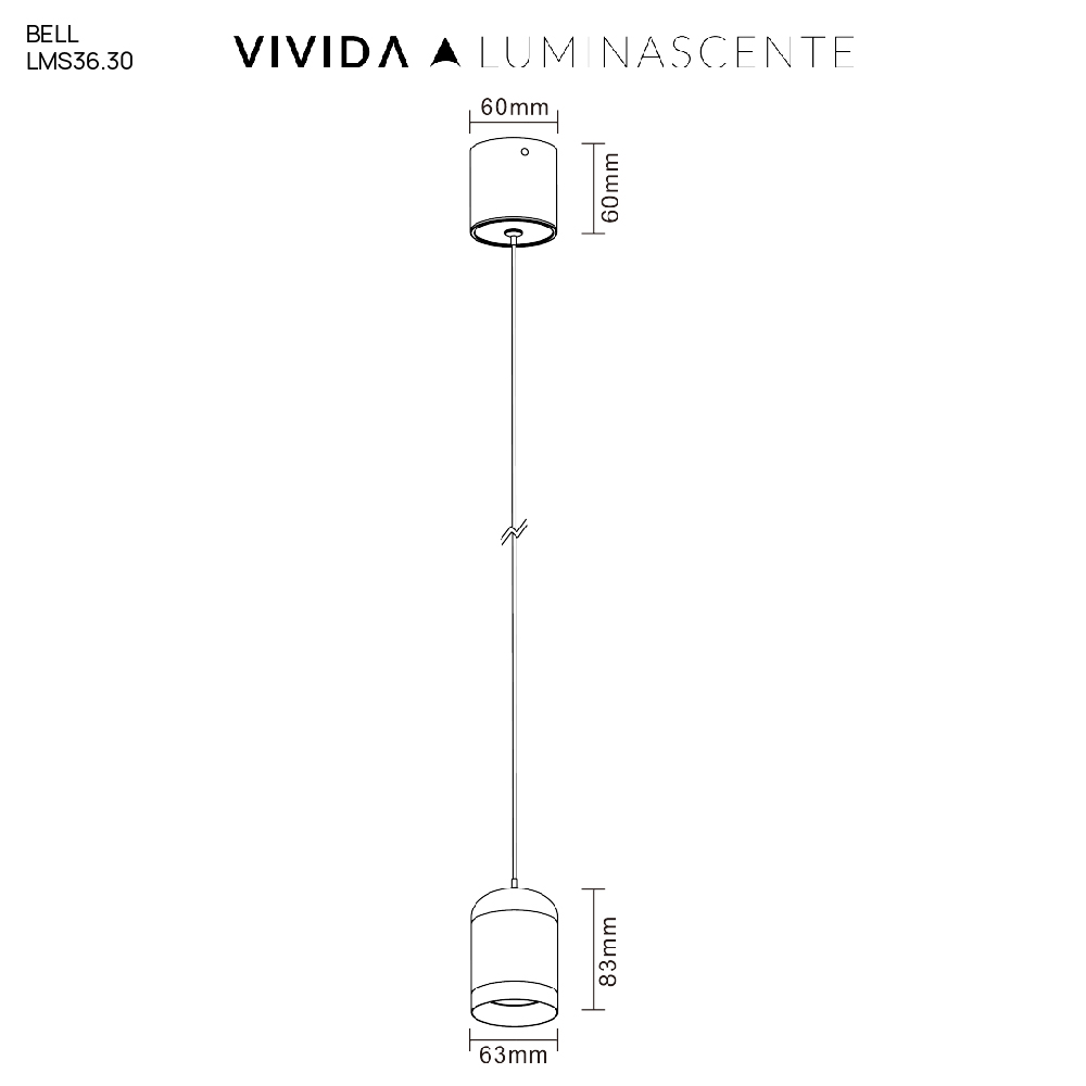 BELL SOSPENSIONE BIANCO 10W 3000K-4000K-6500K