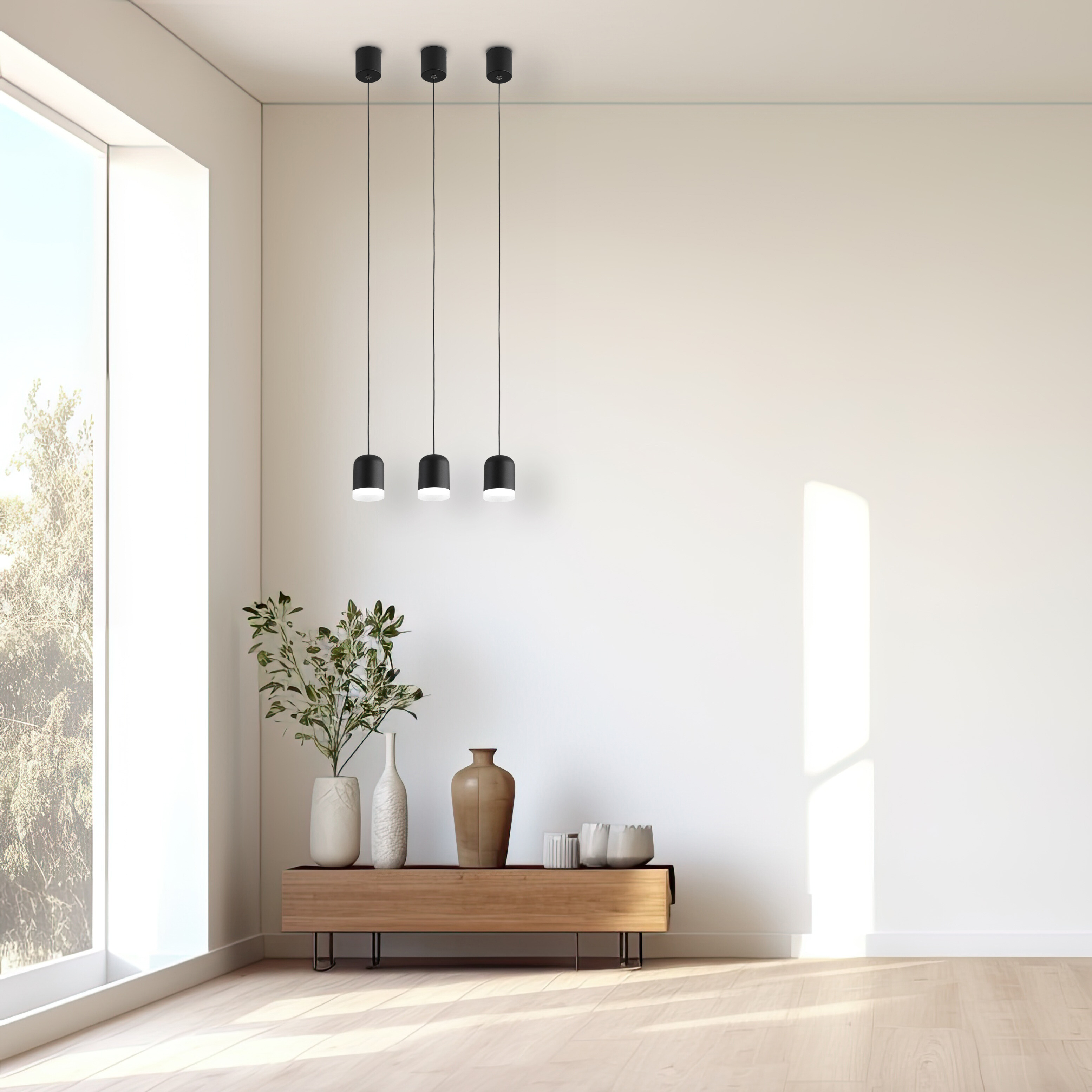 BELL SOSPENSIONE NERO 10W 3000K-4000K-6500K