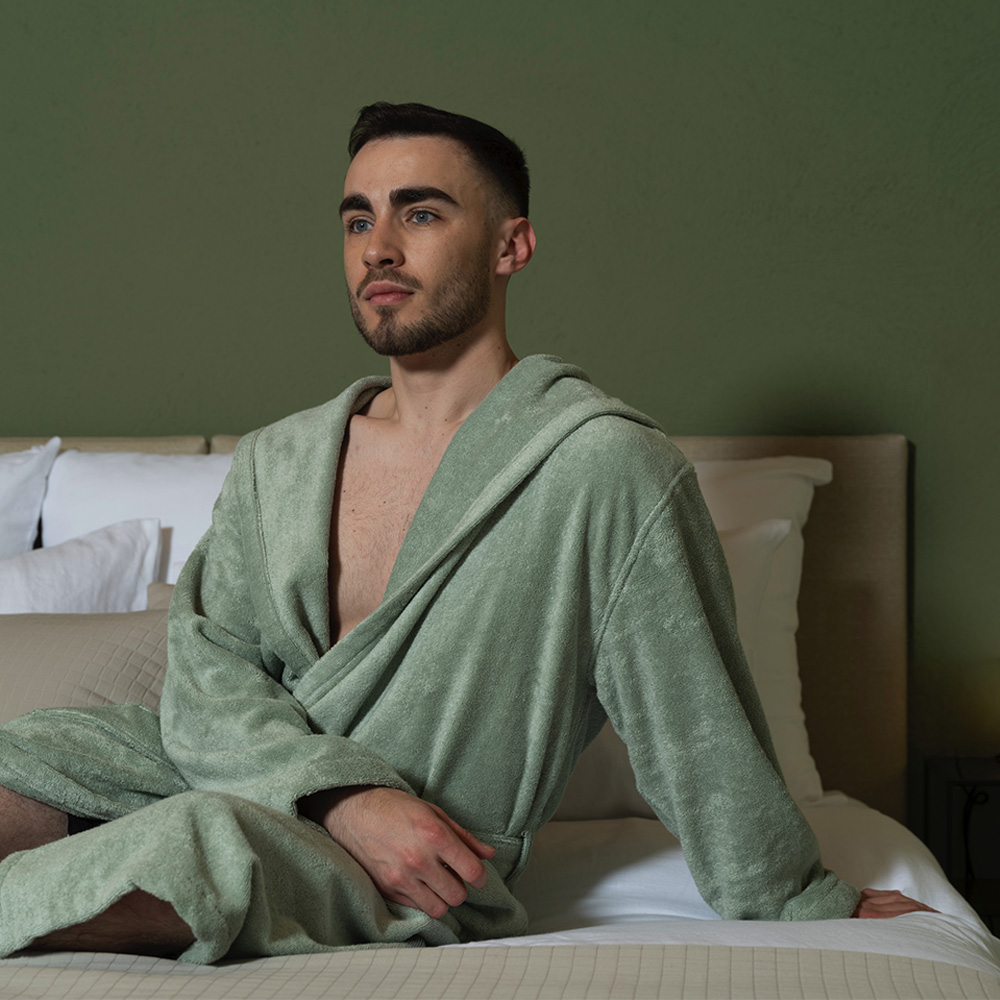 Accappatoio Monaco leggero - Aloe 