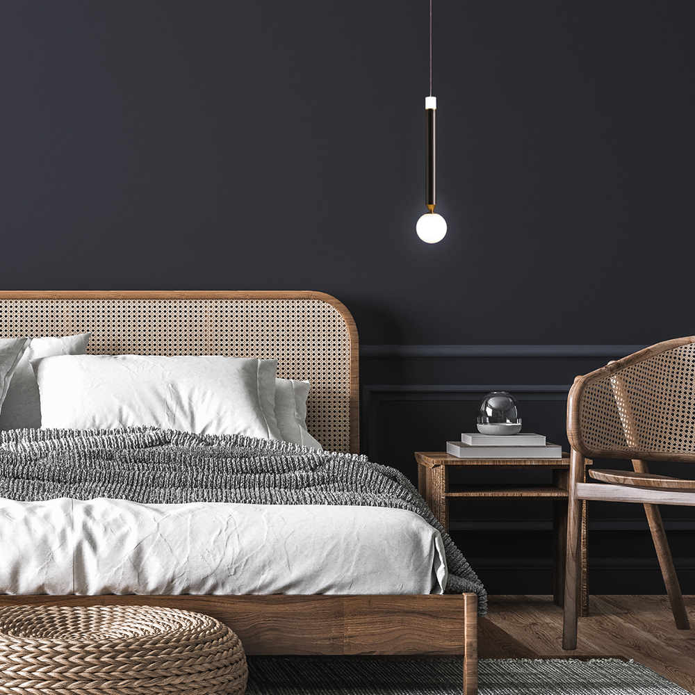 SEVENTY SOSPENSIONE 1 LUCE MARRONE OSSIDATO 1x2W+1x4W 3000K