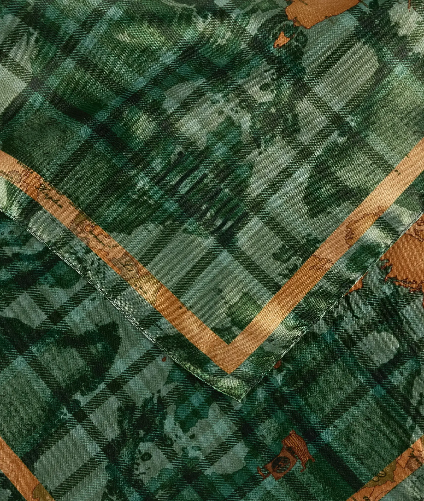 Alviero Martini 1A Classe Tartan Foulard F114 1790 609 Verde Muschio