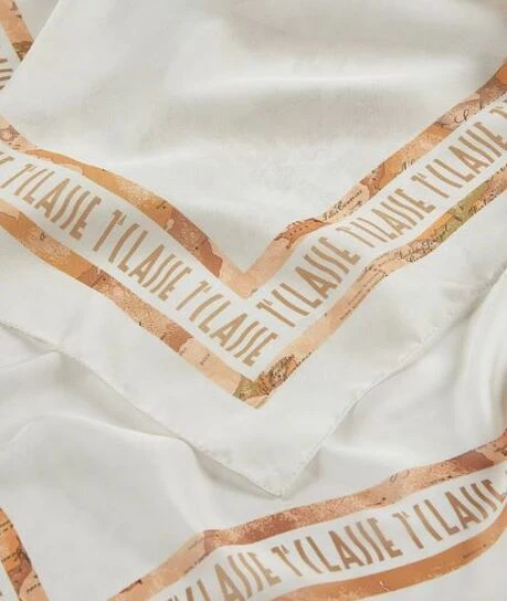 Alviero Martini 1A Classe Logo Cornice Geo Foulard F097 1721 905 Avorio