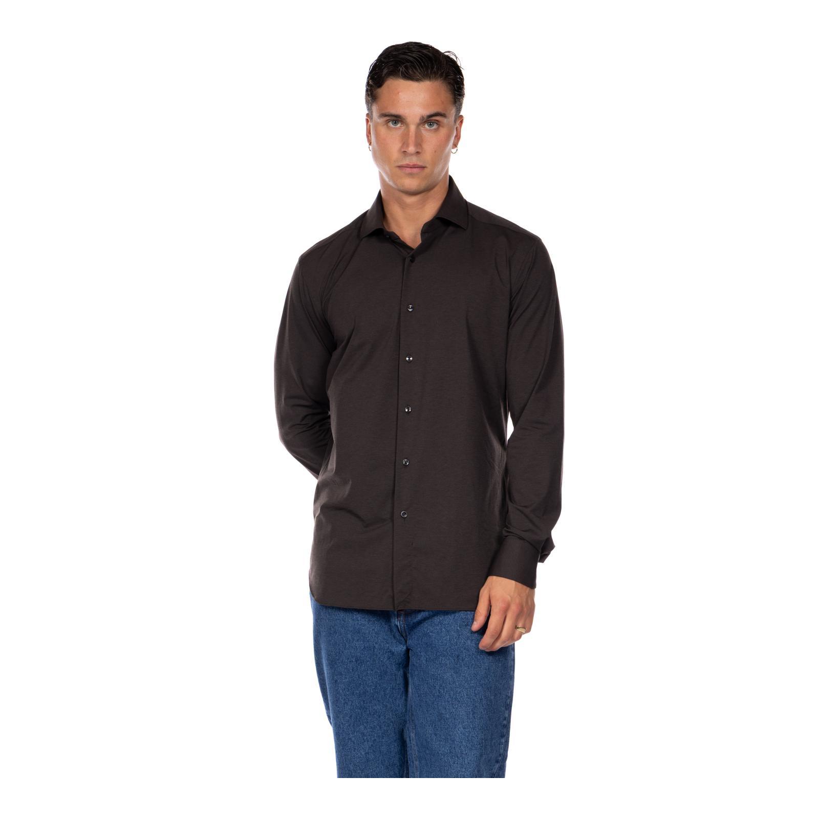 CAMICIA 010-marrone-scuro