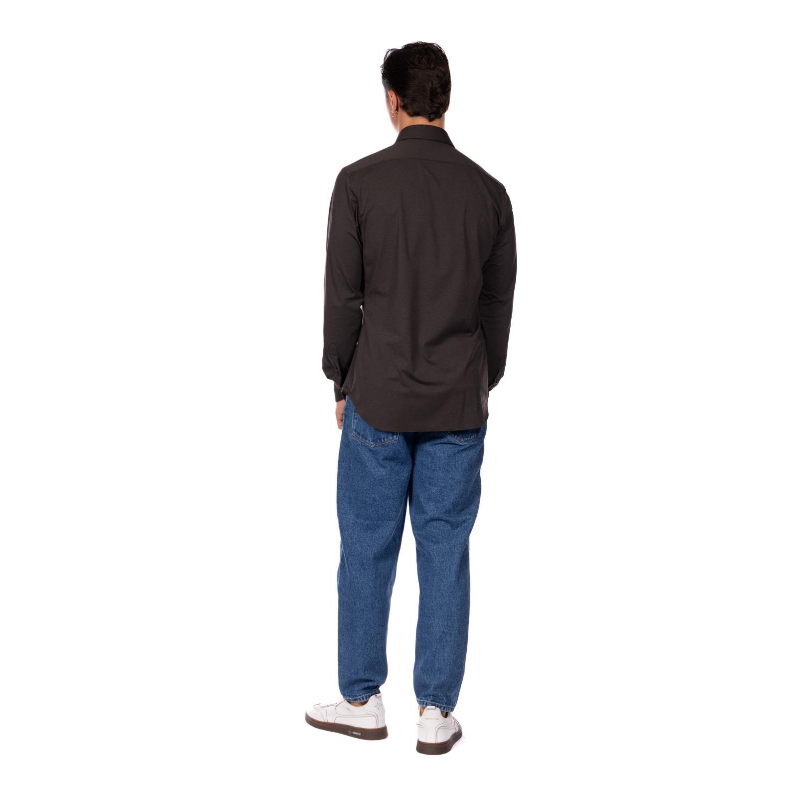 CAMICIA 010-marrone-scuro