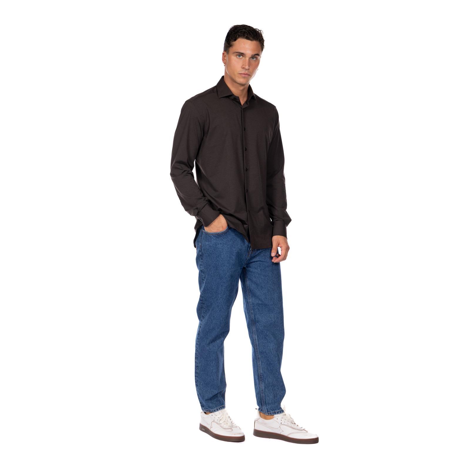 CAMICIA 010-marrone-scuro