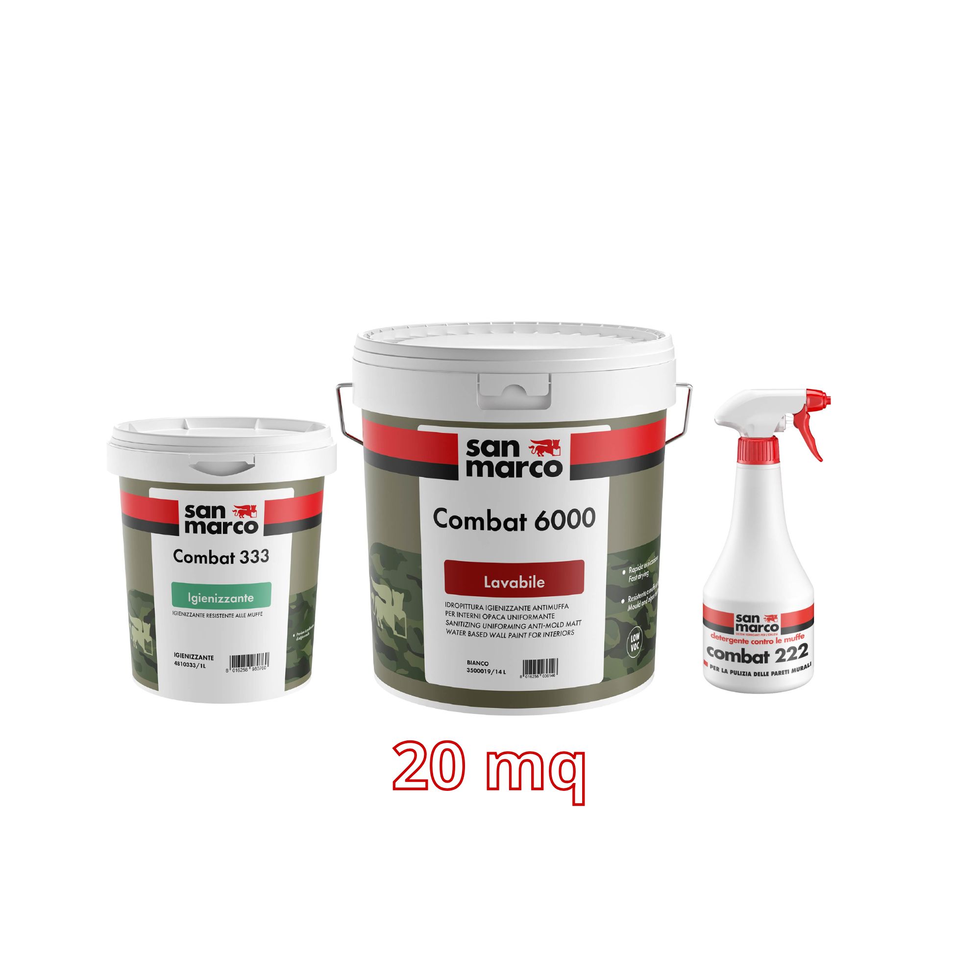 Kit Antimuffa Lavabile 20mq bianco | San Marco