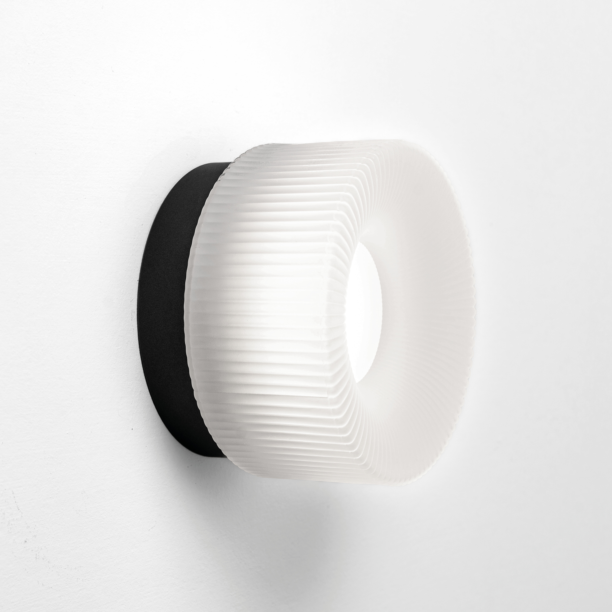PILASTRO PLAFONIERA/APPLIQUE BASE ANTRACITE + VETRO BIANCO SATINATO 1X12W LED GX53