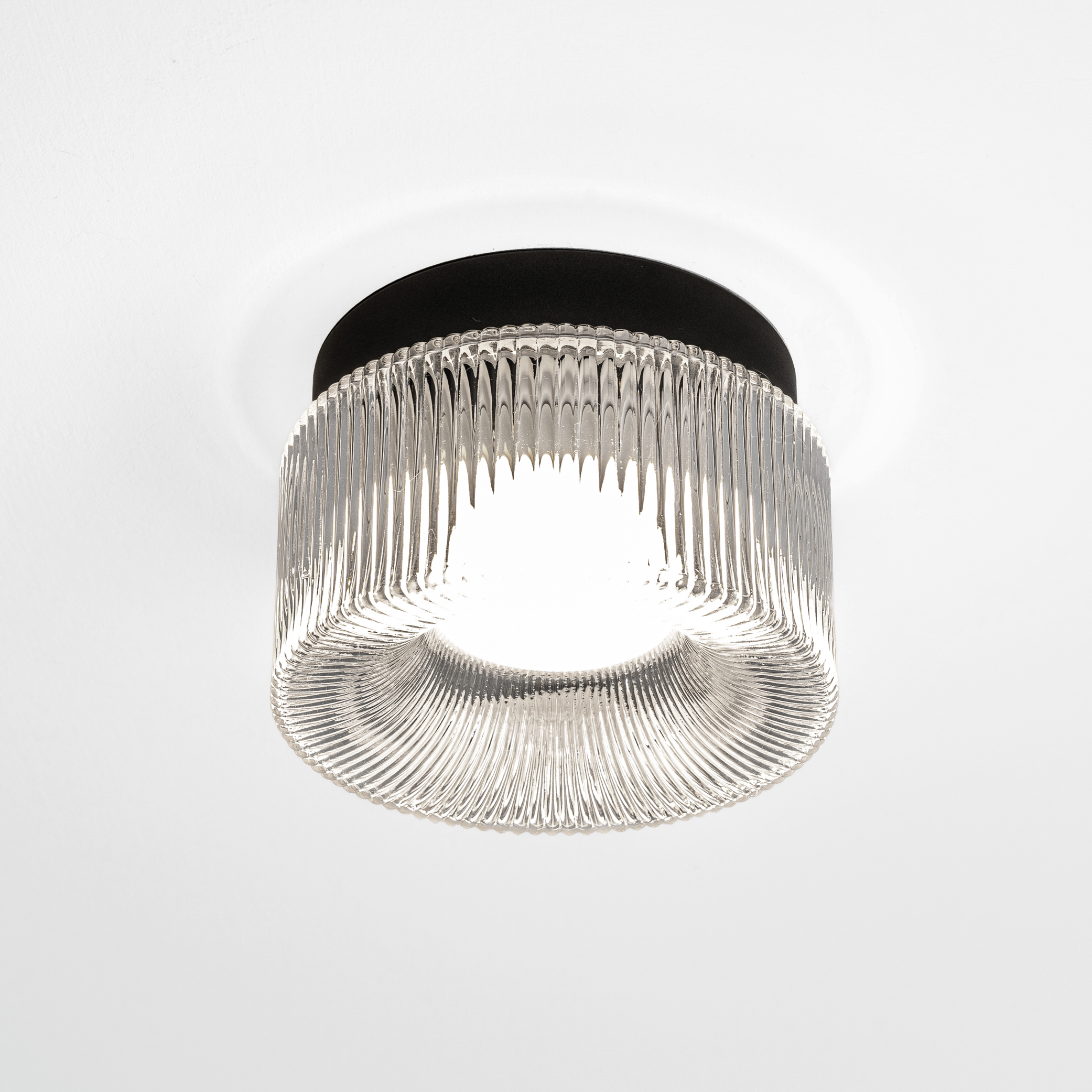PILASTRO PLAFONIERA/APPLIQUE BASE ANTRACITE + VETRO TRASPARENTE 1X12W LED GX53