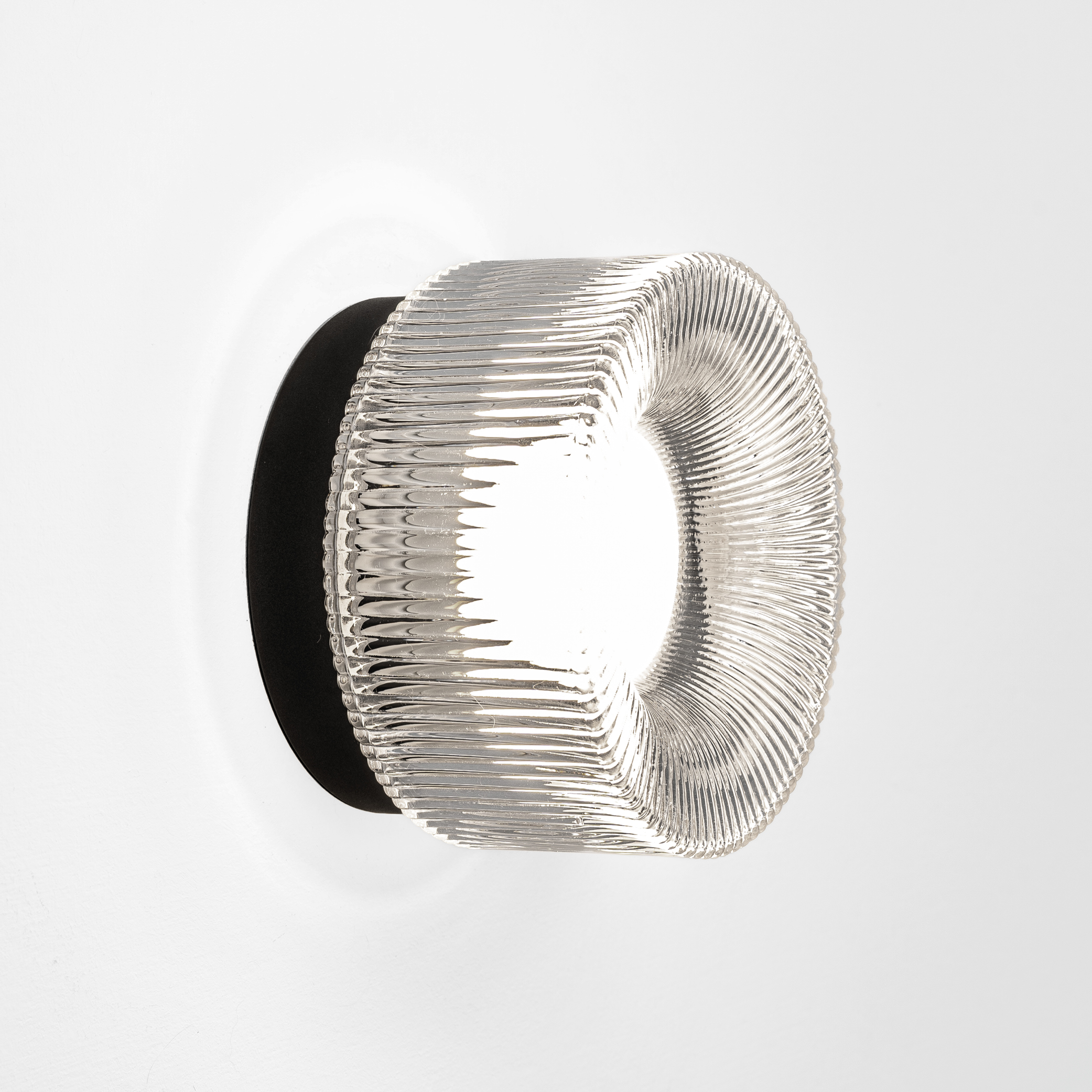 PILASTRO PLAFONIERA/APPLIQUE BASE ANTRACITE + VETRO TRASPARENTE 1X12W LED GX53