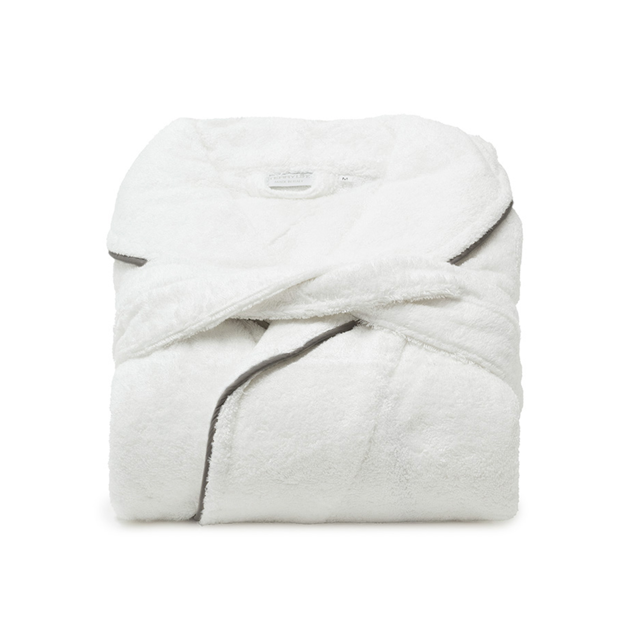 Accappatoio Cannes Uomo/Donna Personalizzabile - Bianco/Grafite rr