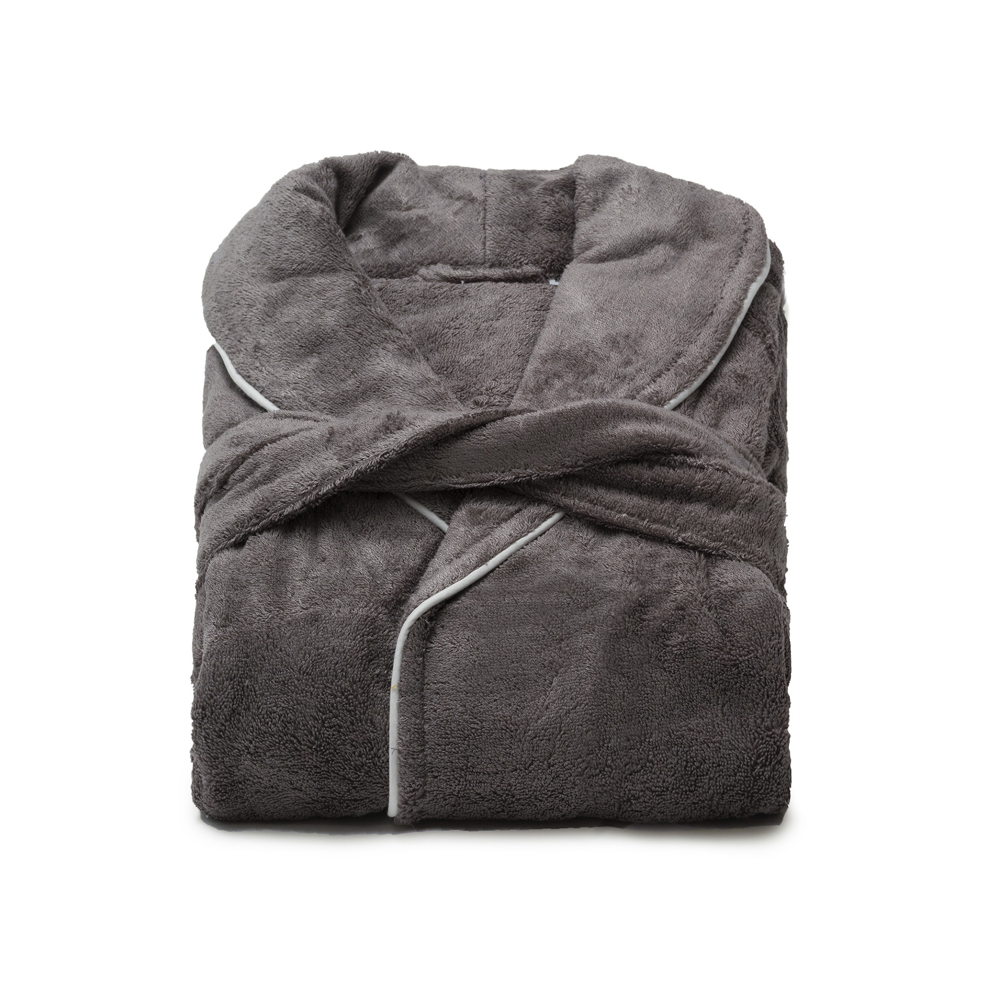 Accappatoio Cannes Uomo/Donna Personalizzabile - Grafite/Bianco rr