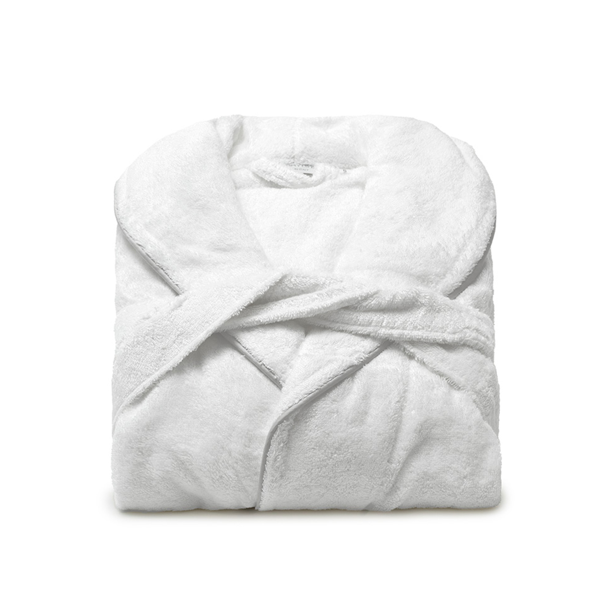 Accappatoio Cannes Uomo/Donna Personalizzabile - BIANCO/GRIGIO-CHIARO  rr