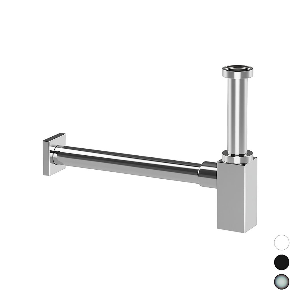 SIFONE D'ARREDO QUADRO- 1 1/4 Visual Inox- Remer- pezzi 1