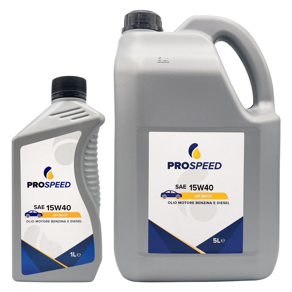 OLIO MOTORE PER AUTOVETTURE SAE 15W40 - lt. 5- 4 pezzi - PROSPEED