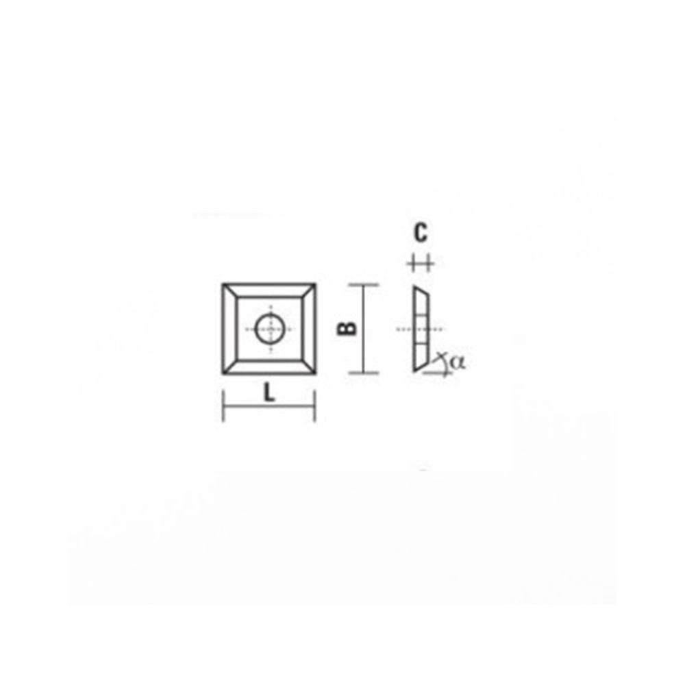 Coltellini per tagli legno reversibili 12x12x1.5 - Angolazione 35° - KCR05
