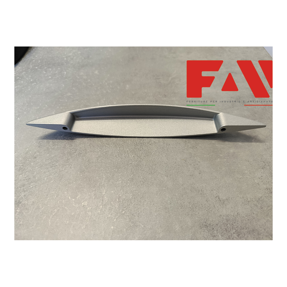 Maniglietta per mobili handle Interasse 128mm - Alluminio - Cromo satinato