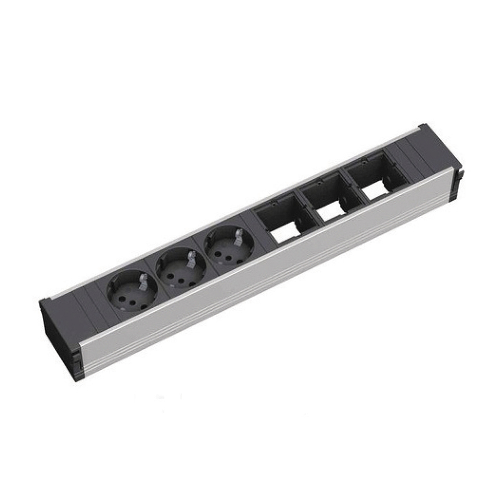 INSERTO ELETTRIFICATO 2 SCHUKO + 1 PERSONALIZZABILE