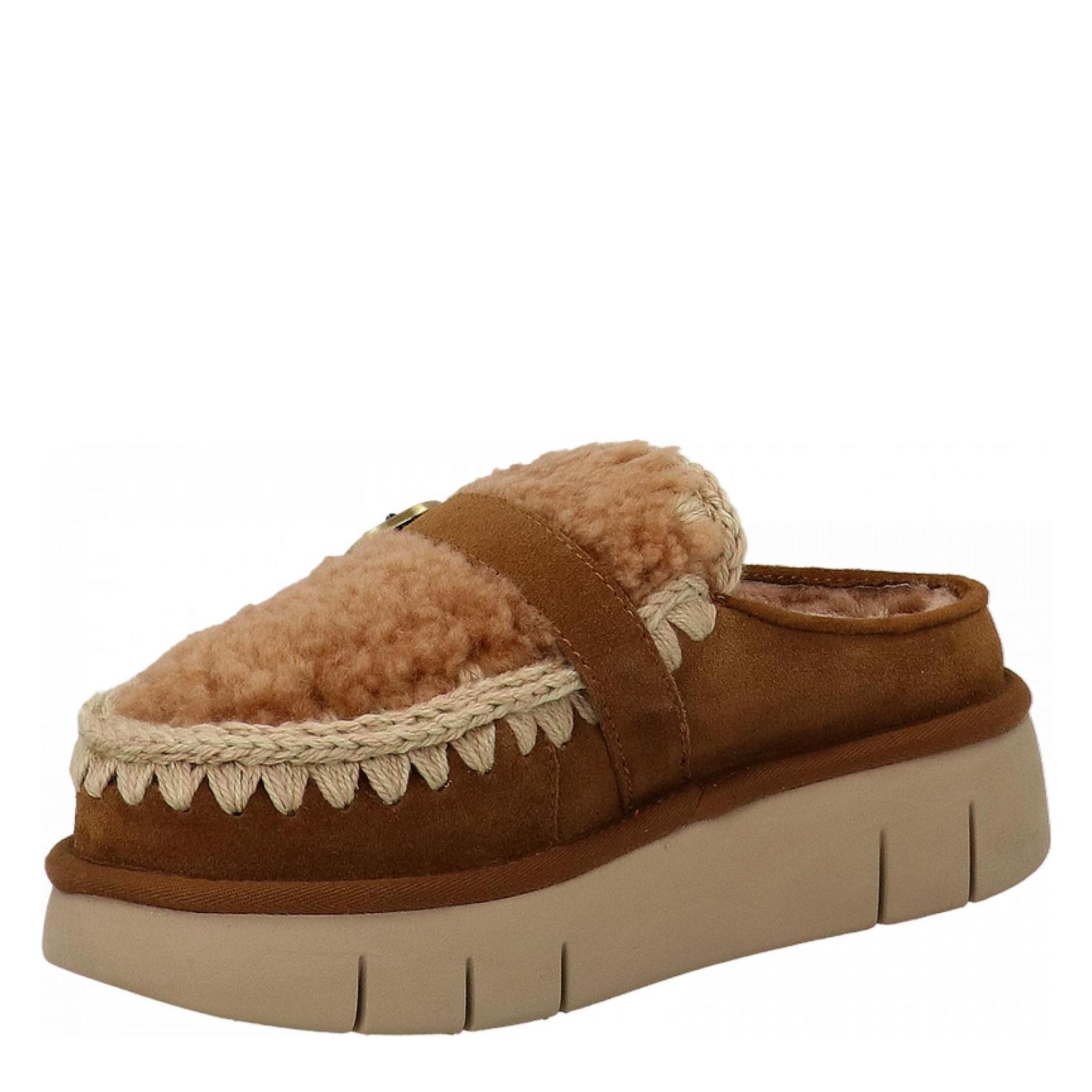BOUNCE CLOG CURLY SHEEP cognac