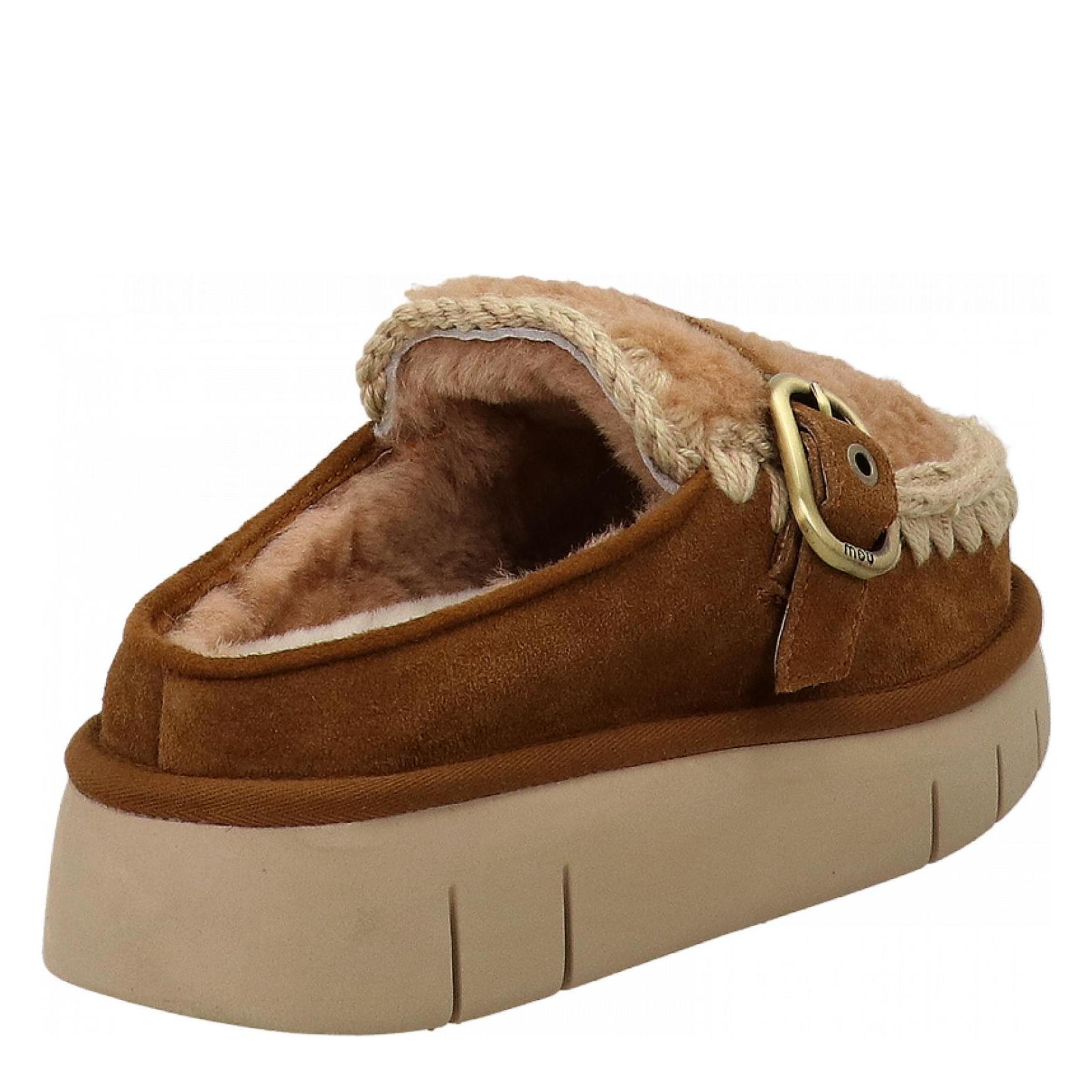 BOUNCE CLOG CURLY SHEEP cognac