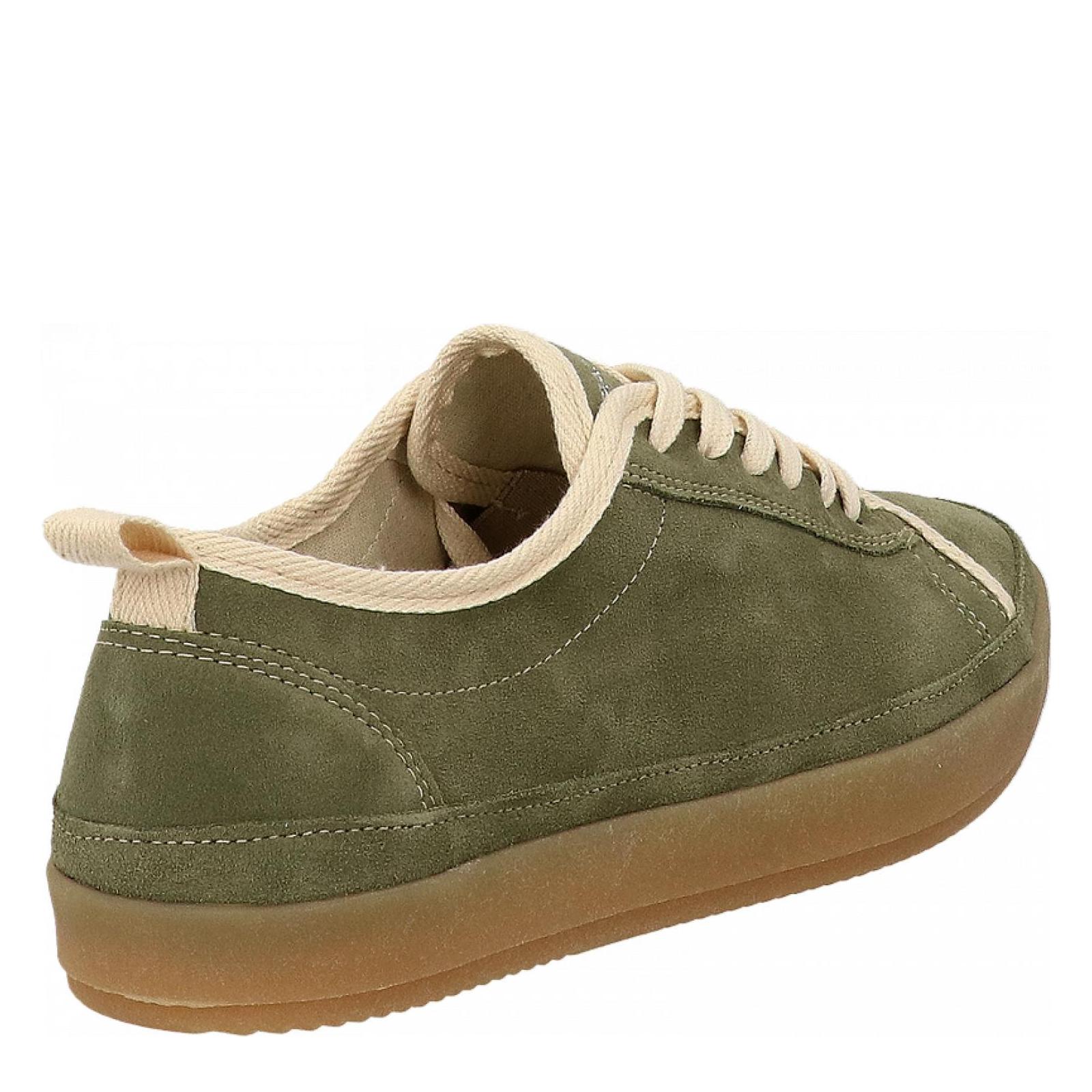 LACE-UP SHOE SUEDE military-olive