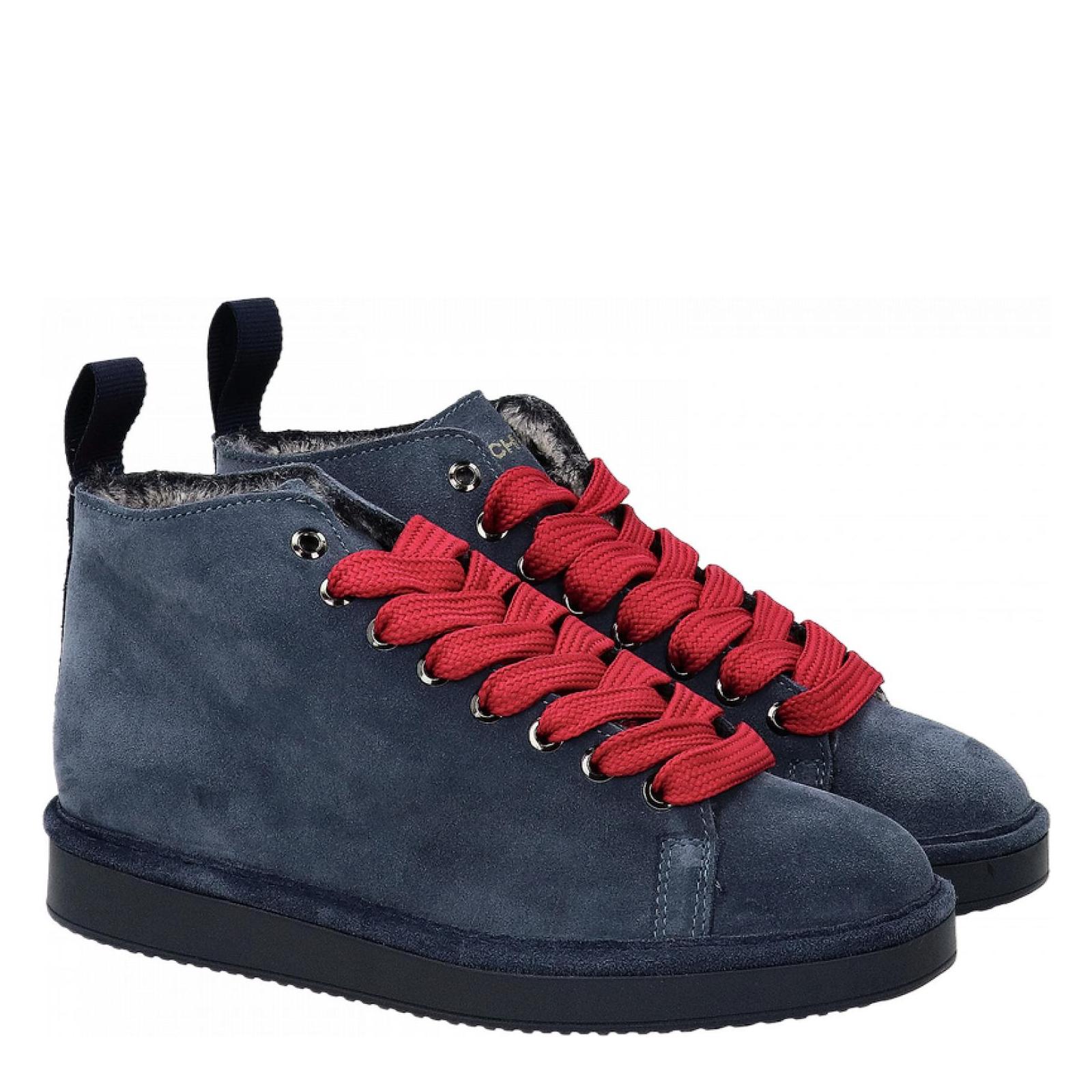 P01 ANKLE BOOT SUEDE dark-blue-fuchsia