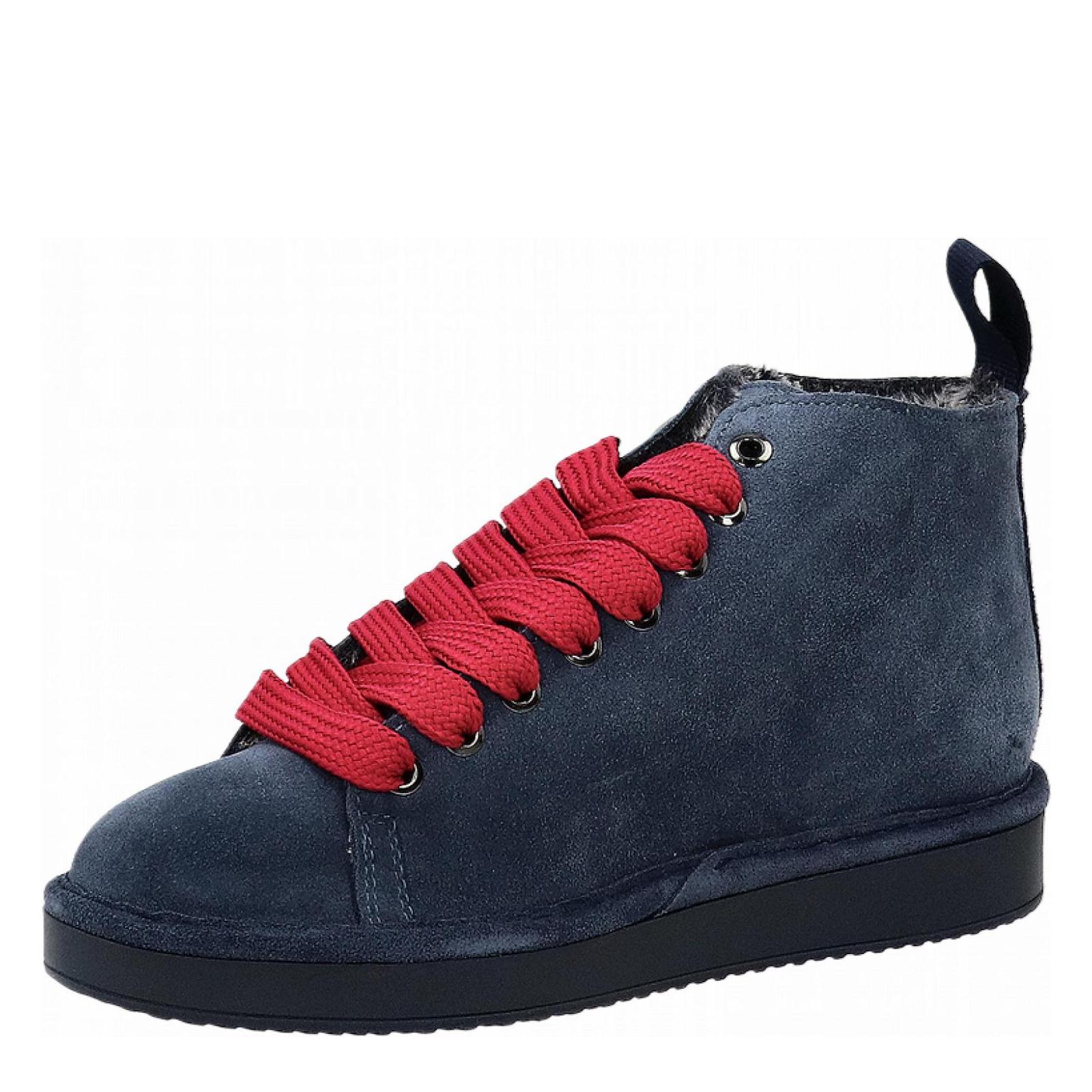 P01 ANKLE BOOT SUEDE dark-blue-fuchsia