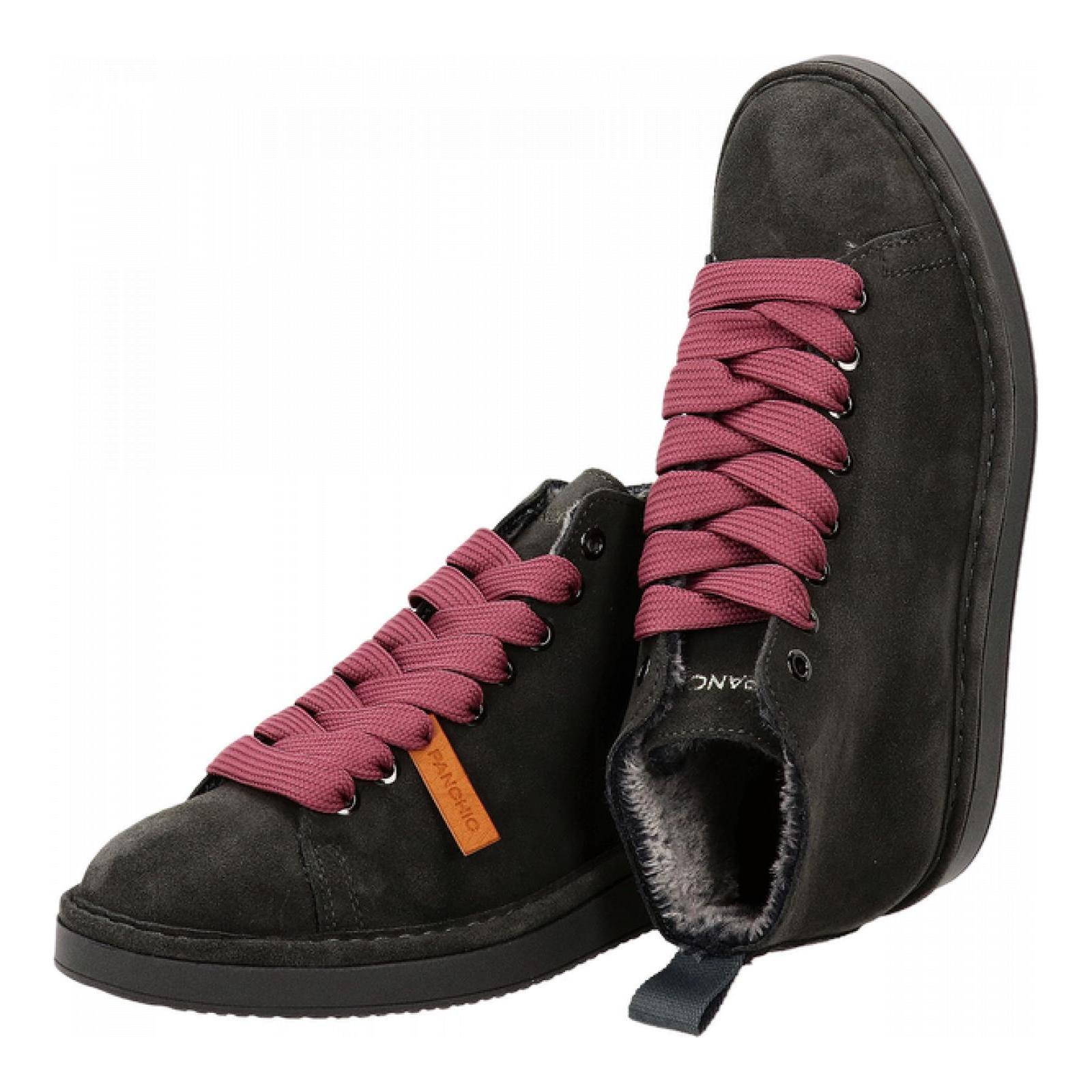 P01 ANKLE BOOT SUEDE anthracite-brownrose