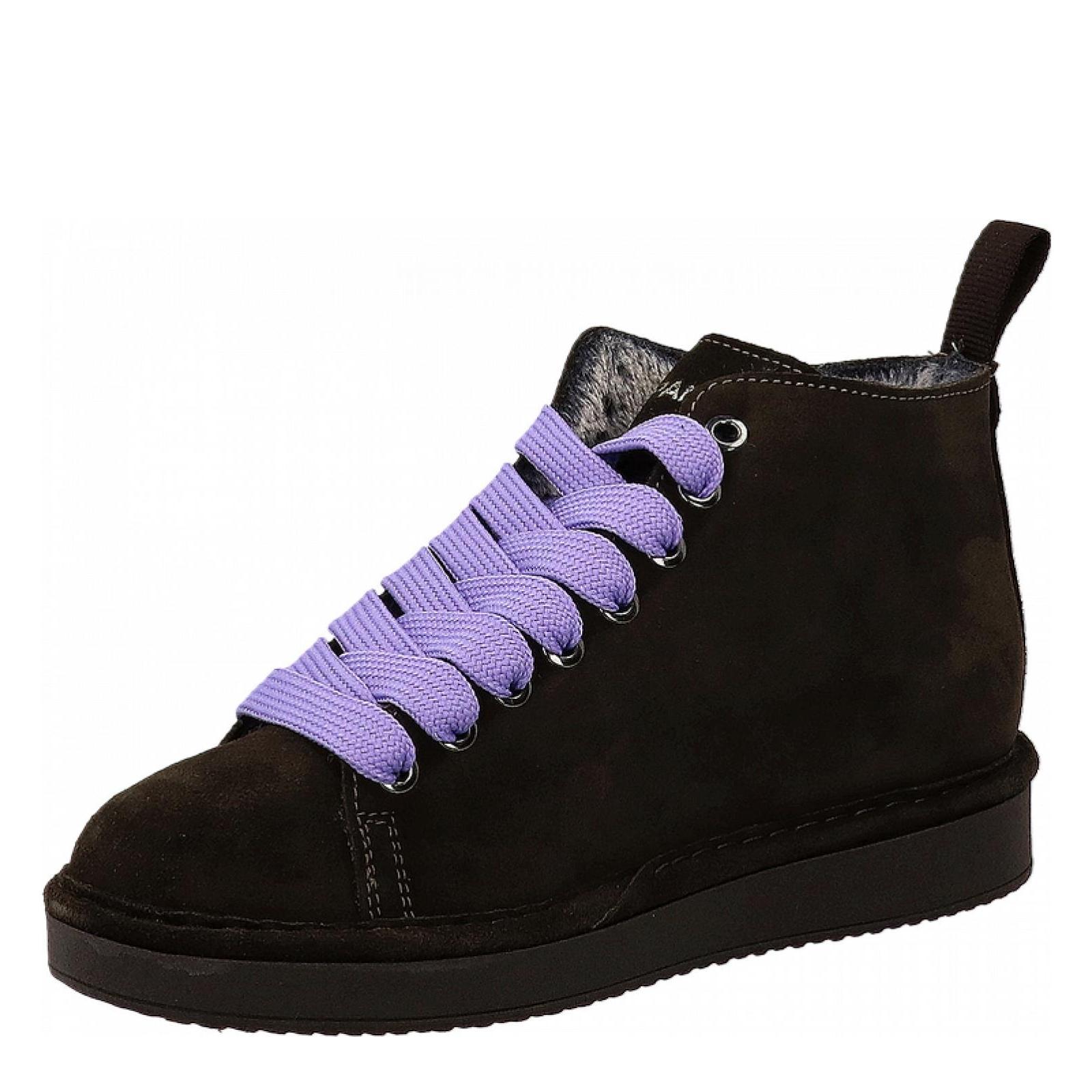 P01 ANKLE BOOT SUEDE ebony-urban-violet