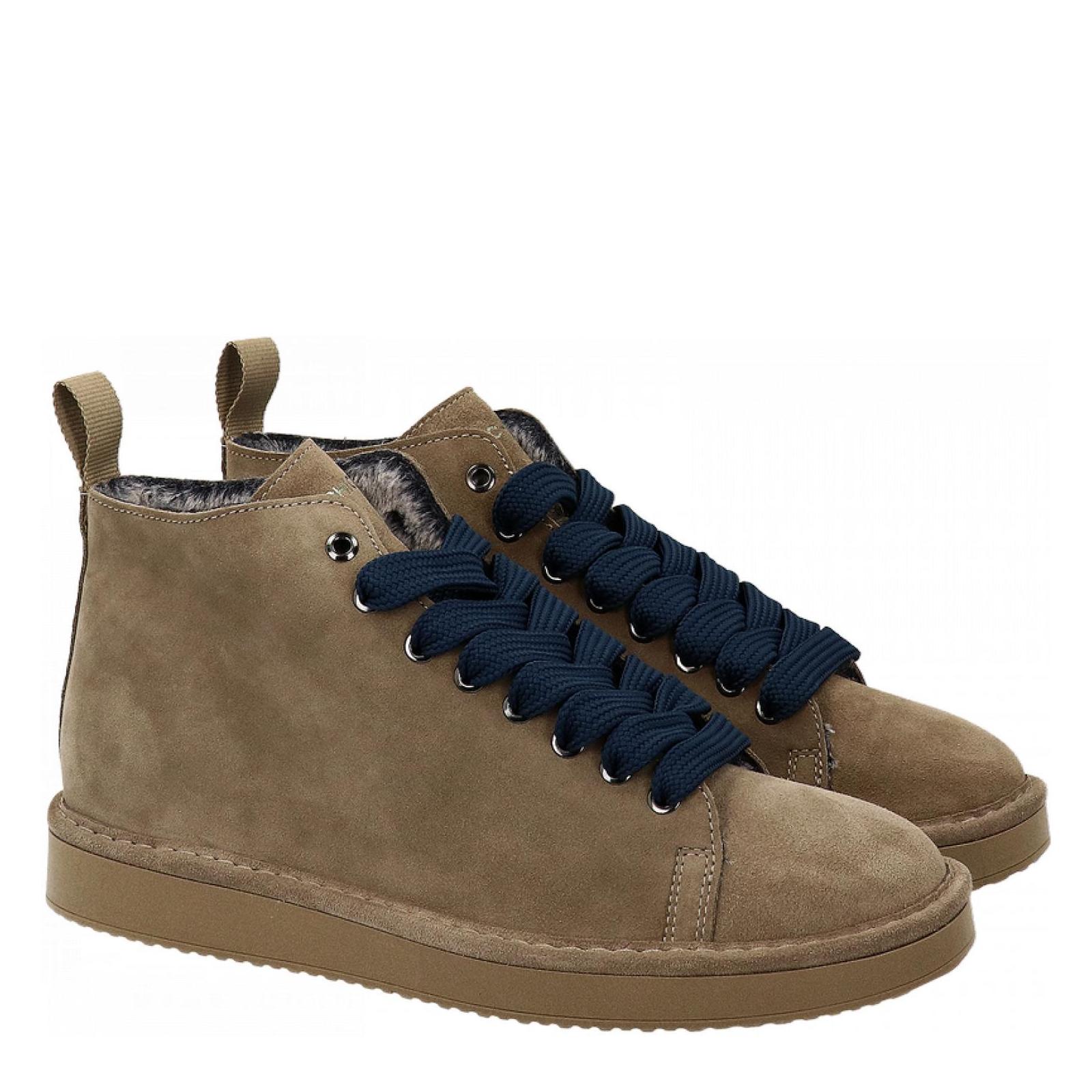 P01 ANKLE BOOT SUEDE walnut-cobalt