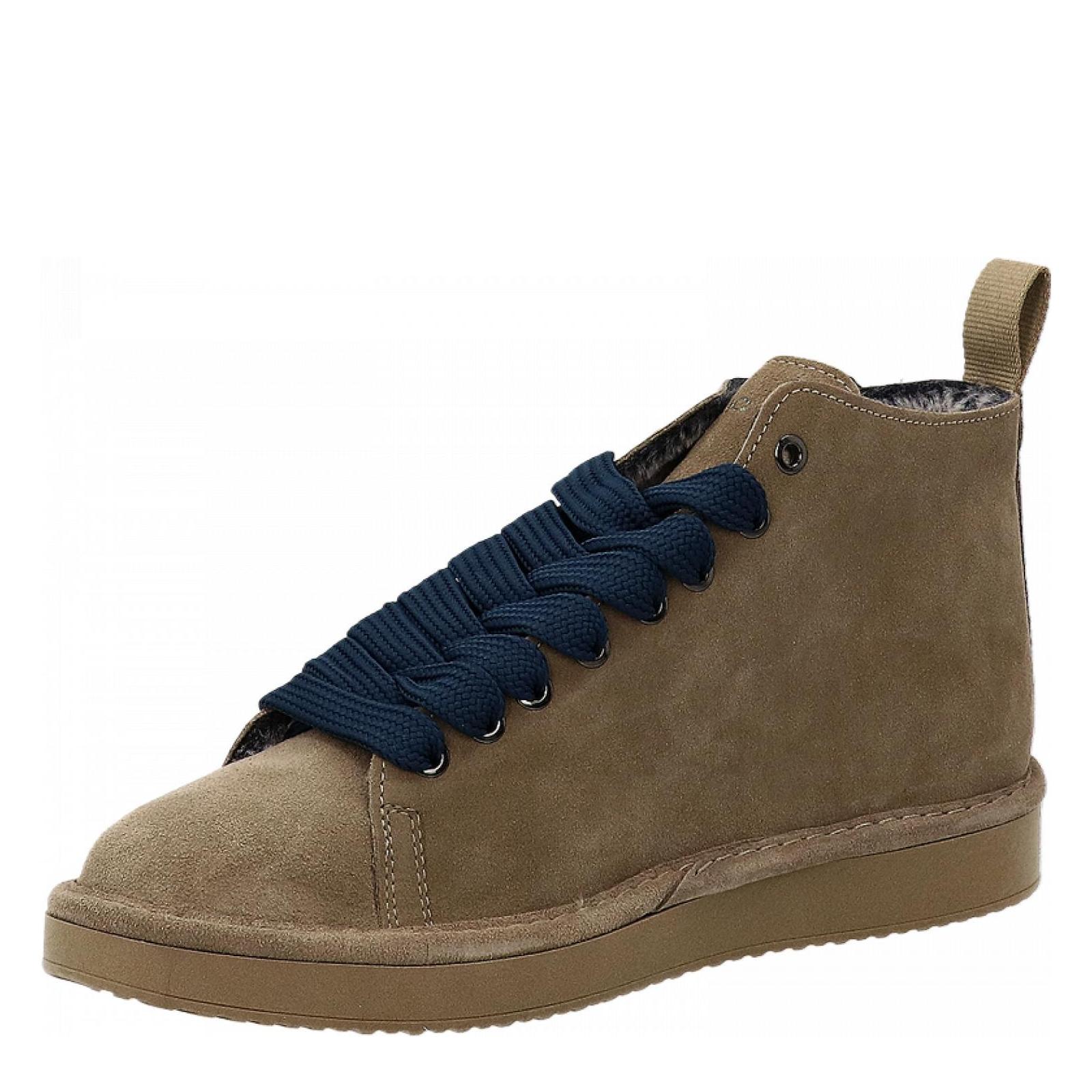 P01 ANKLE BOOT SUEDE walnut-cobalt