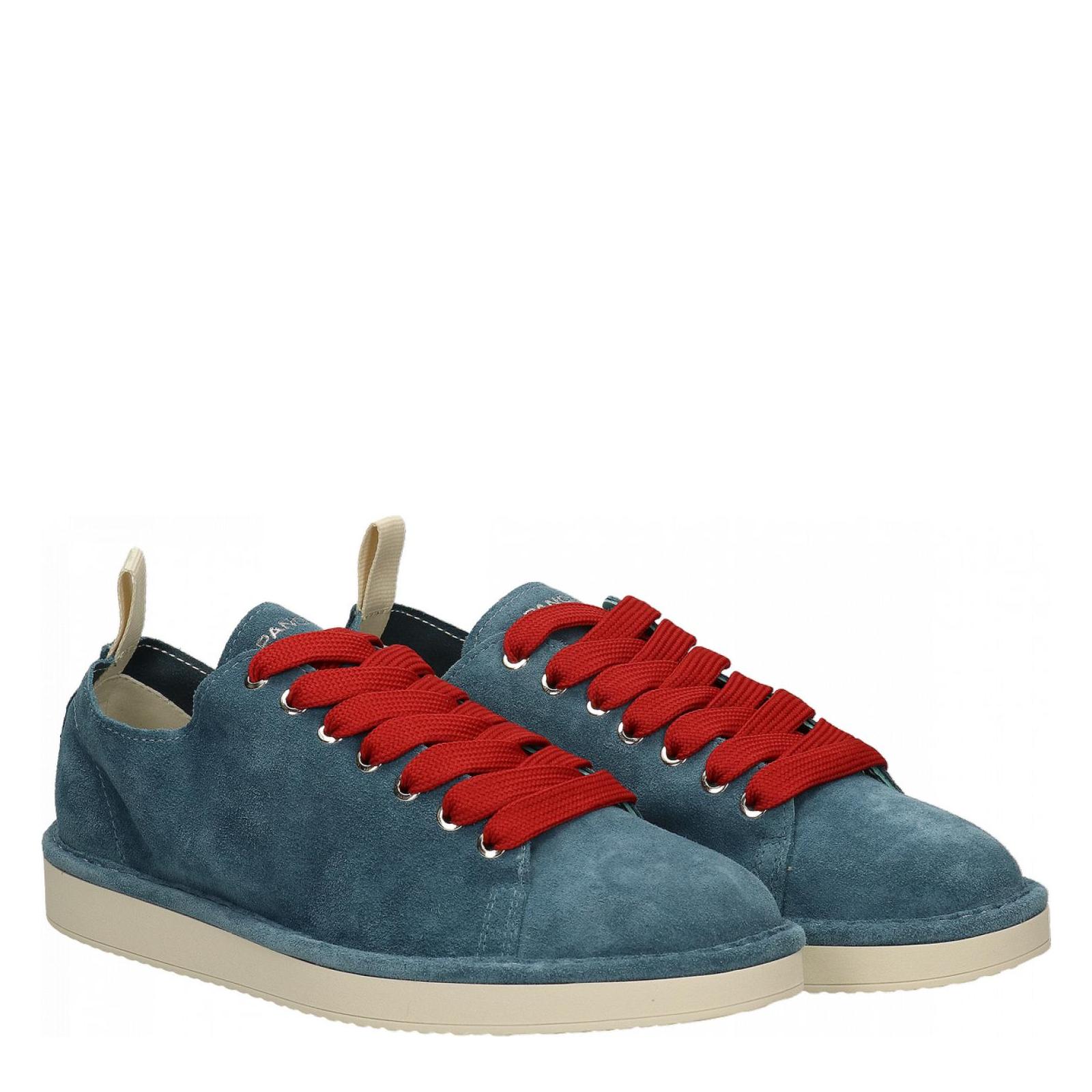 P01 LACE-UP SHOE SUEDE basic-blue-red