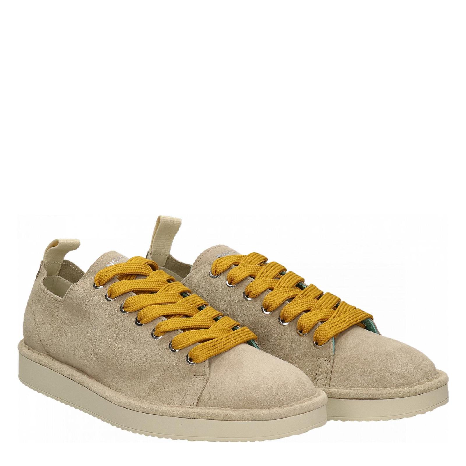 P01 LACE-UP SHOE SUEDE fog-yellow
