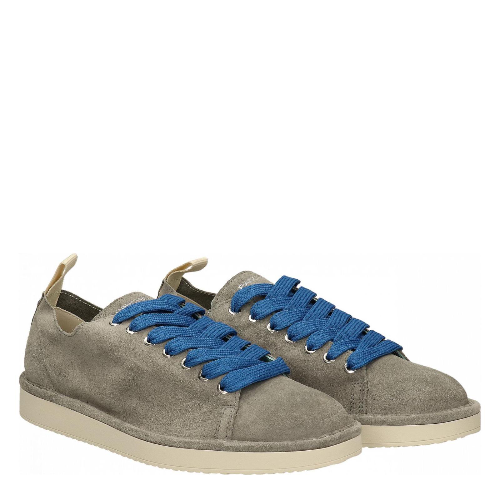P01 LACE-UP SHOE SUEDE vibrant-grey-true-bl