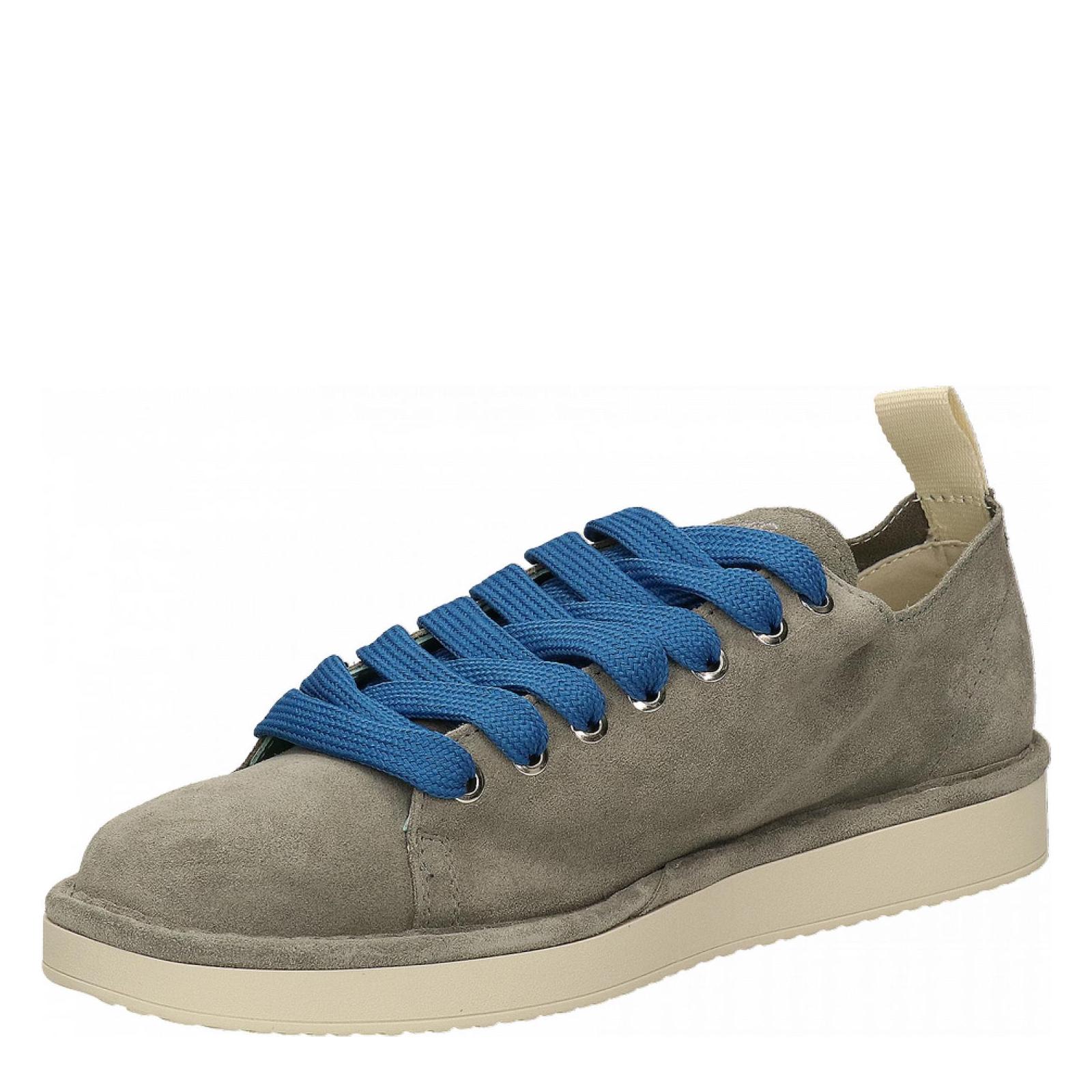 P01 LACE-UP SHOE SUEDE vibrant-grey-true-bl