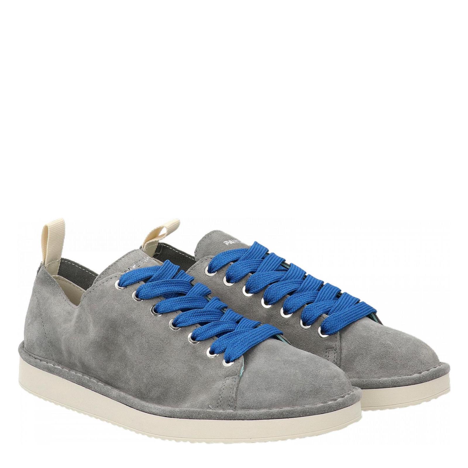 P01 LACE-UP SHOE SUEDE vibrant-grey-true-bl