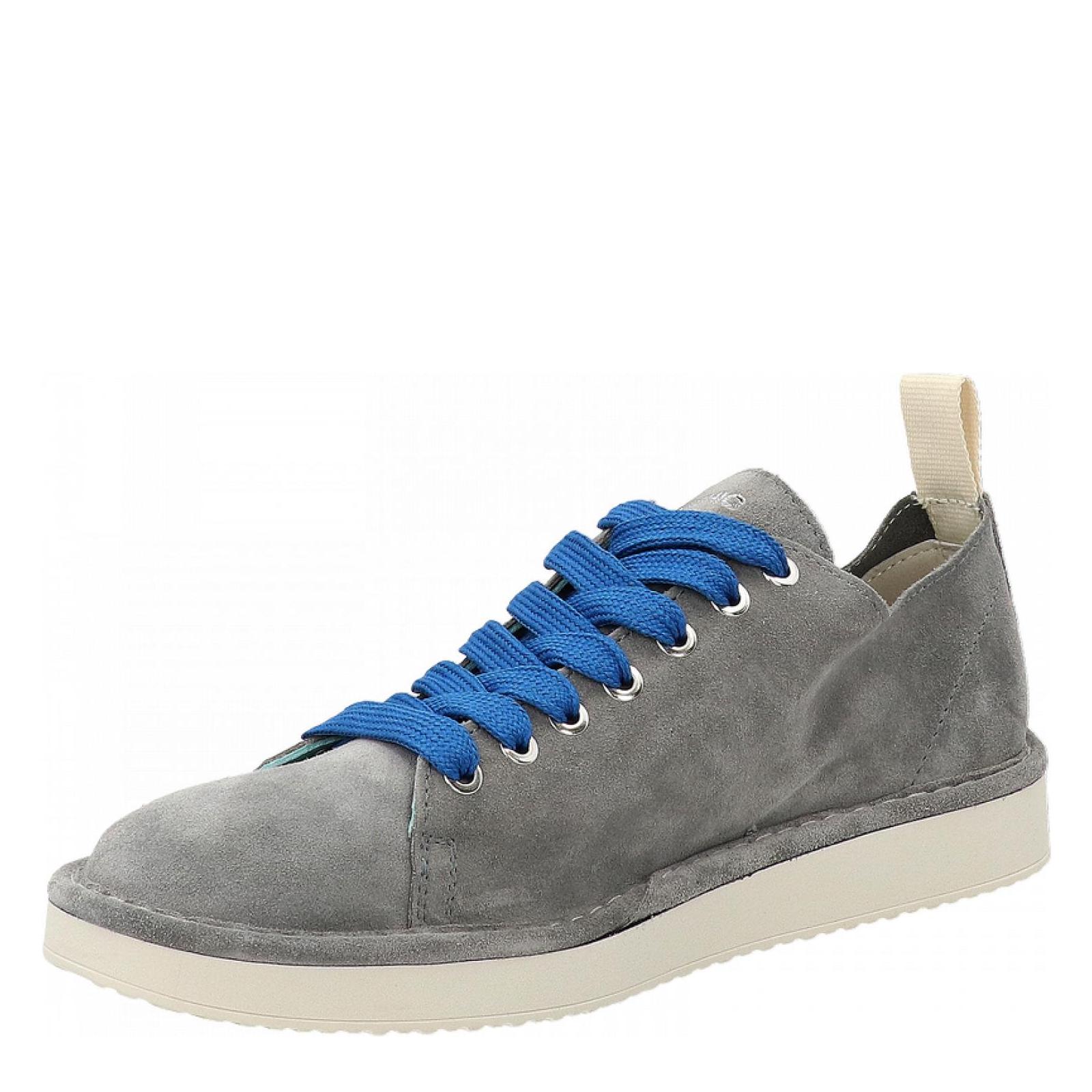 P01 LACE-UP SHOE SUEDE vibrant-grey-true-bl