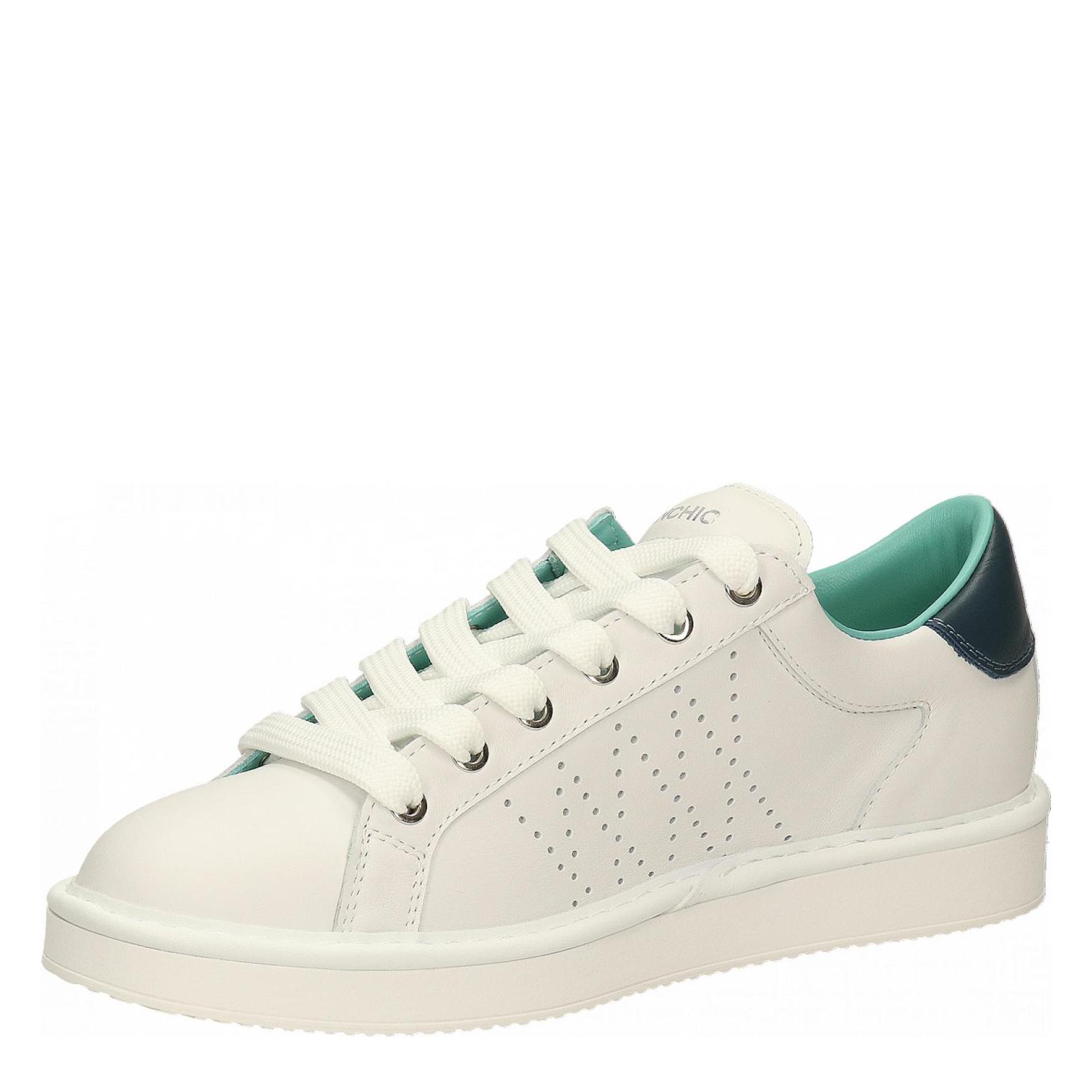 P01 LACE-UP SHOE LEATHER white-cosmic-blue