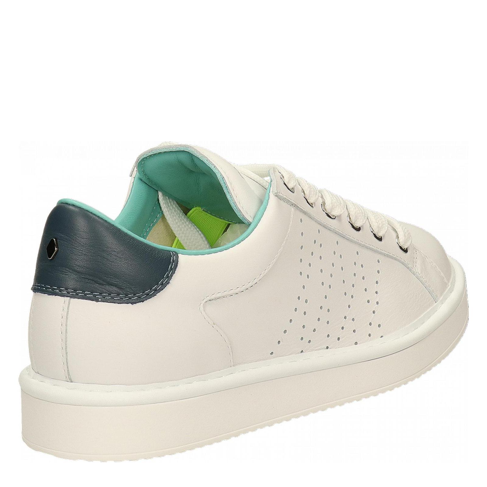 P01 LACE-UP SHOE LEATHER white-cosmic-blue