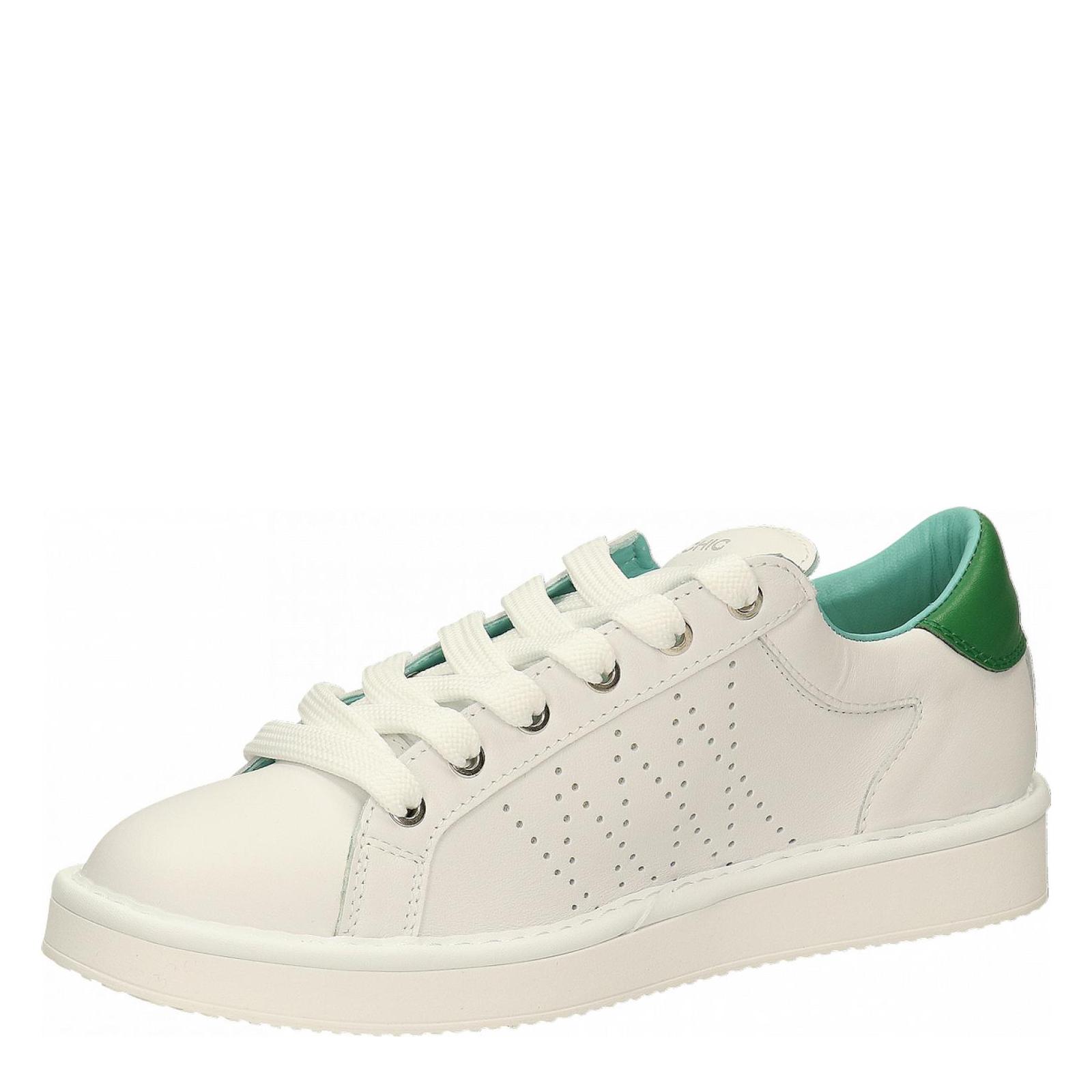 P01 LACE-UP SHOE LEATHER white-bottle