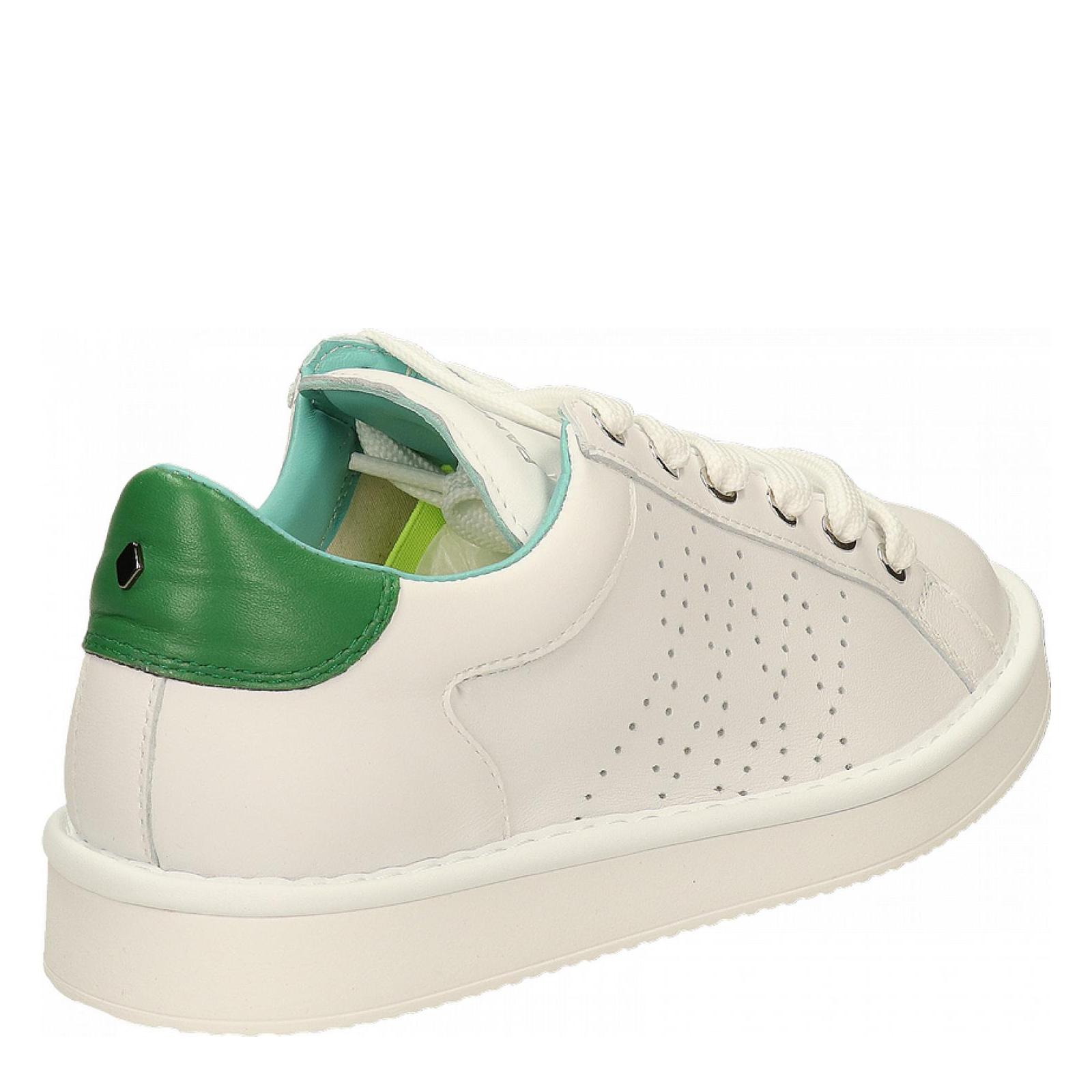 P01 LACE-UP SHOE LEATHER white-bottle