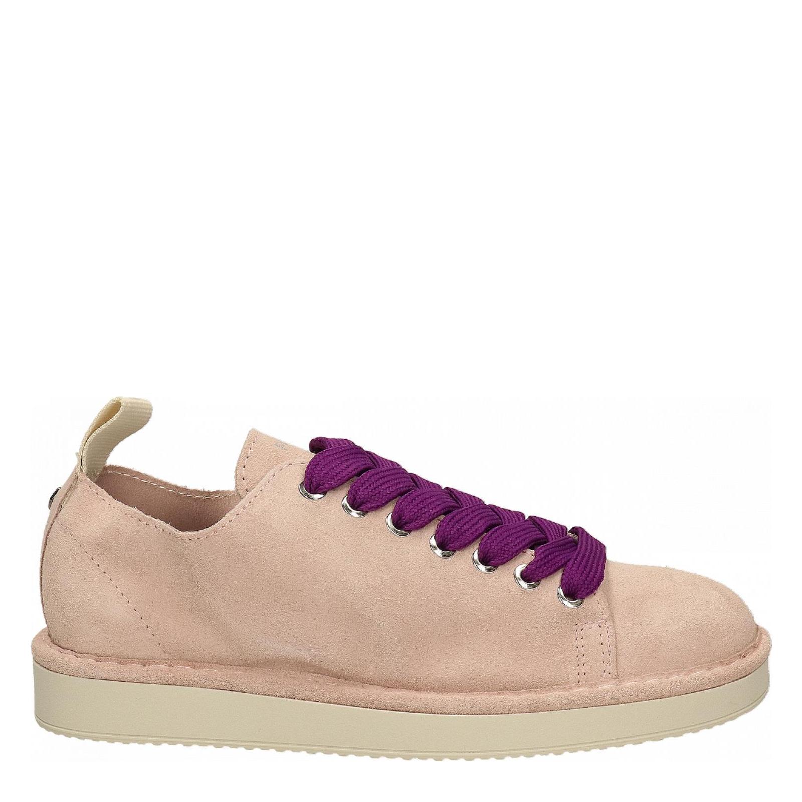 P01 LACE-UP SHOE SUEDE powder-pink-pansy