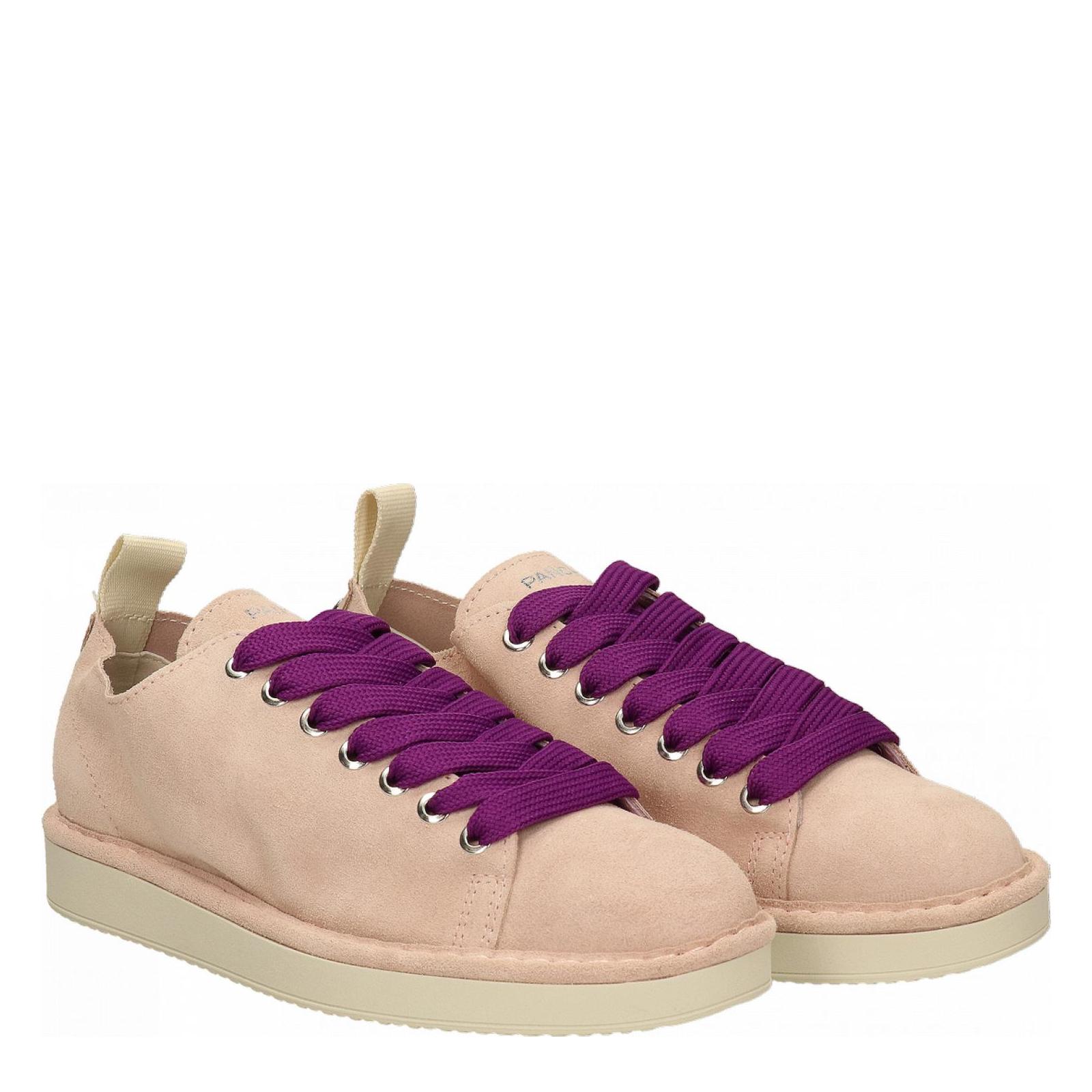 P01 LACE-UP SHOE SUEDE powder-pink-pansy